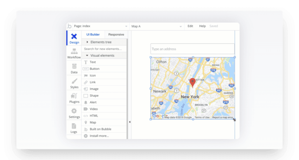 Bubble no code UI builder