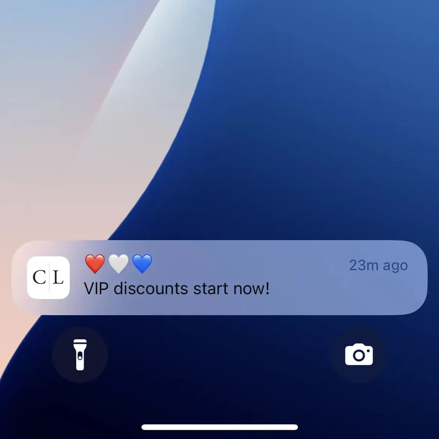 Caden Lane push notification: VIP discounts start now!