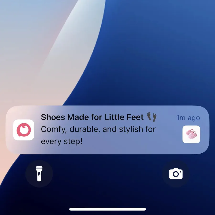 PatPat push notification: Shoes Made for Little Feet. Comfy, durable, and stylish for every step!