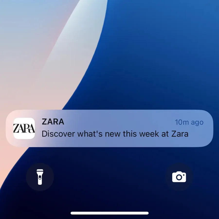 Zara push notification: ZARA. Discover what's new this week at Zara