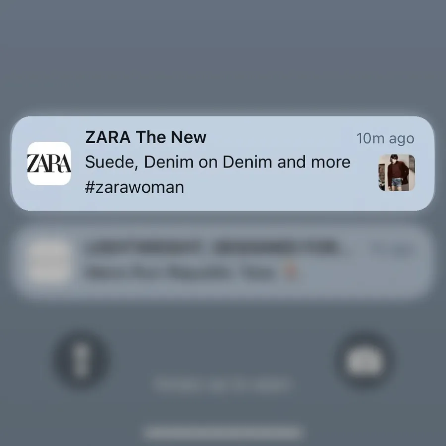 Zara push notification: ZARA The New. Suede, Denim on Denim and more #zarawoman