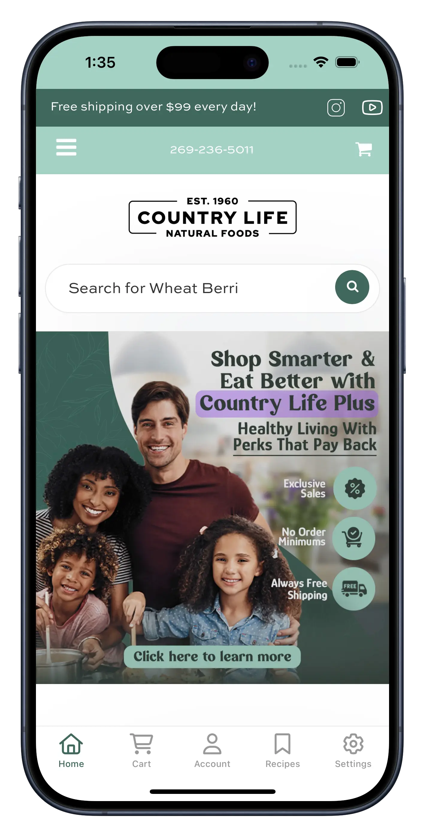 Country Life Natural Foods app preview