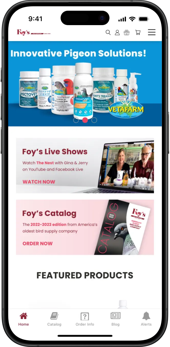 Foy's Pet Supplies app preview
