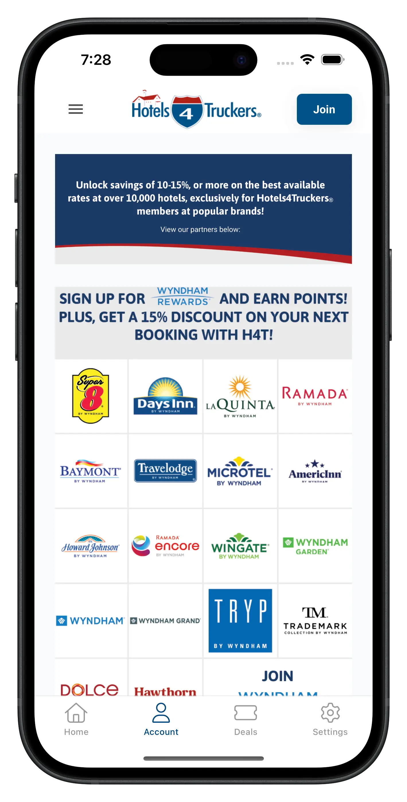 Hotels4Truckers app preview
