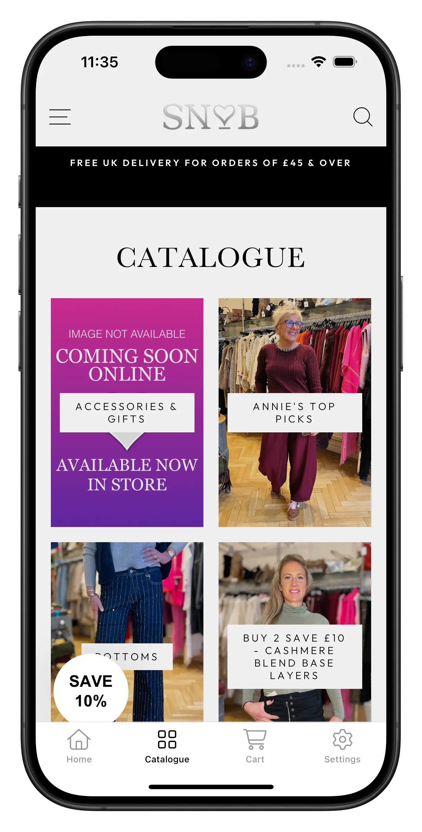 ilovesnob Boutique app preview