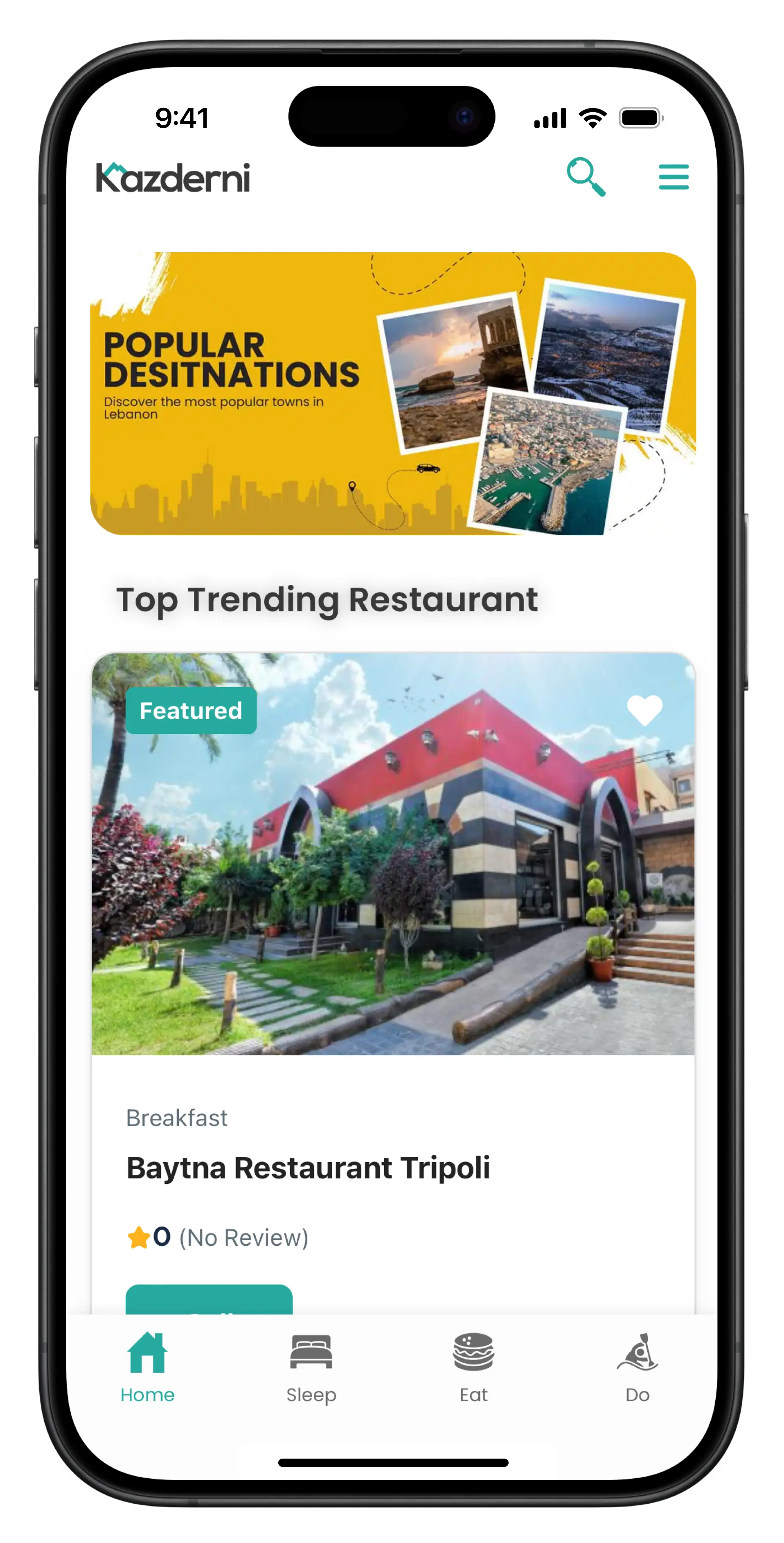 Kazderni app preview
