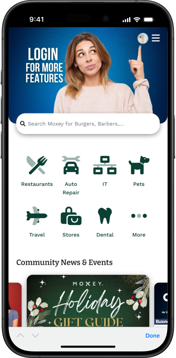 Moxey app preview