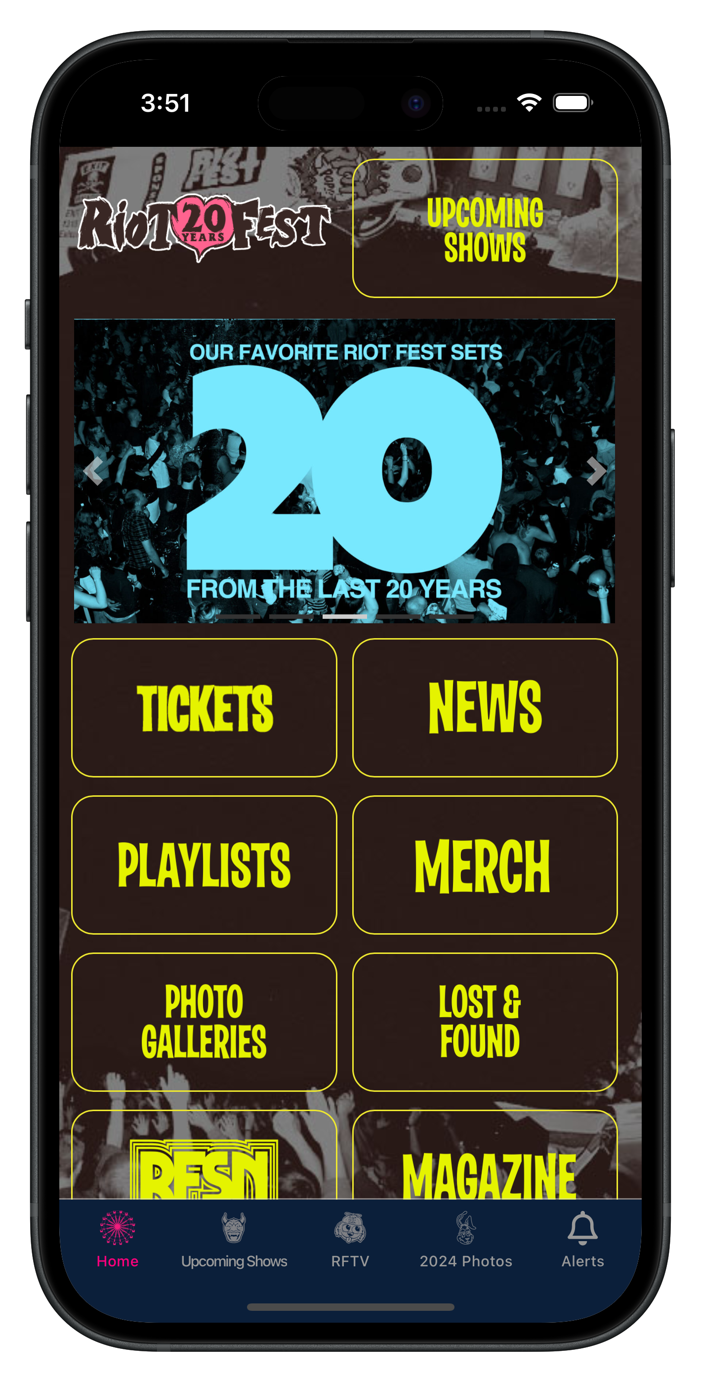 Riot Fest app preview