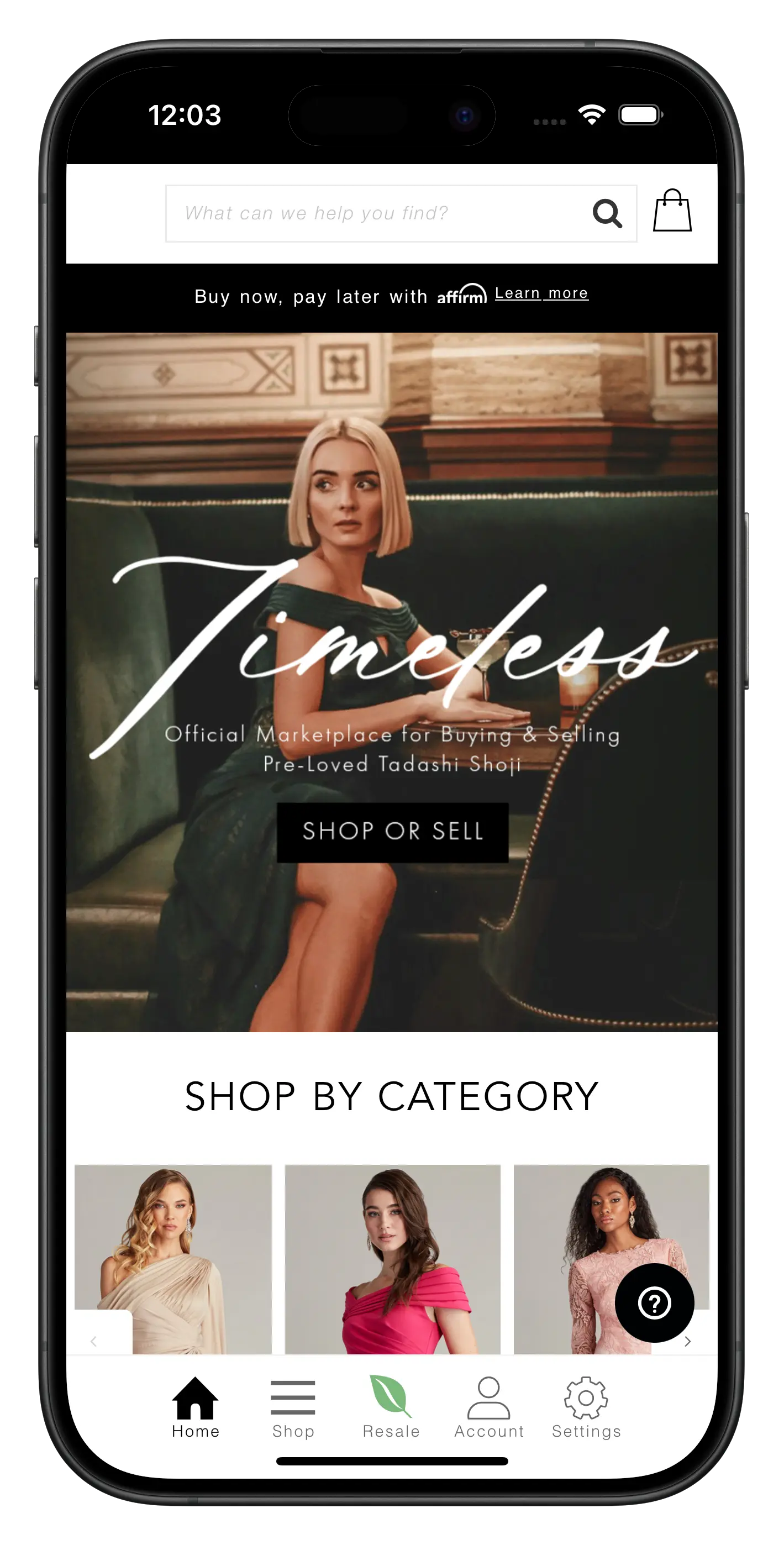 Tadashi Shoji app preview