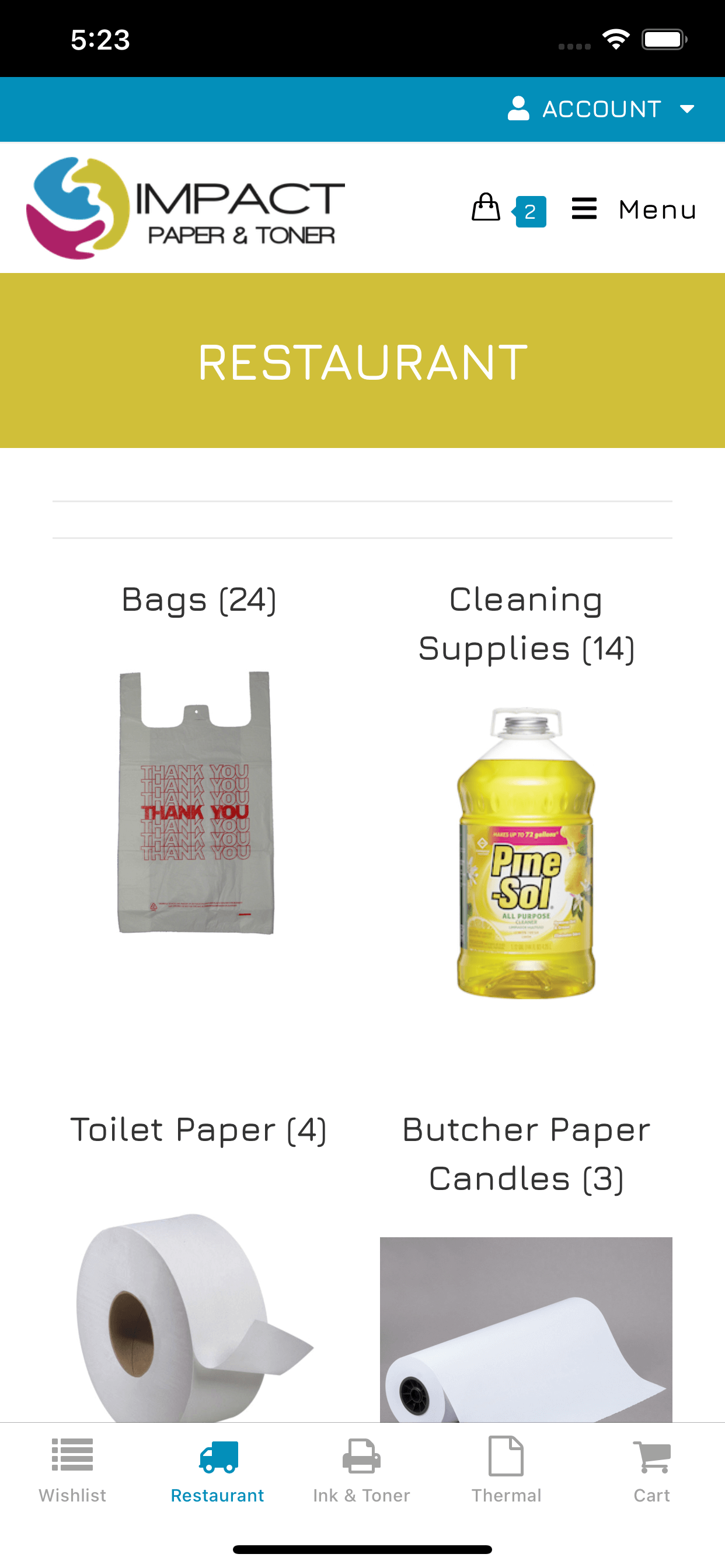 impactwholesale.com app screenshot