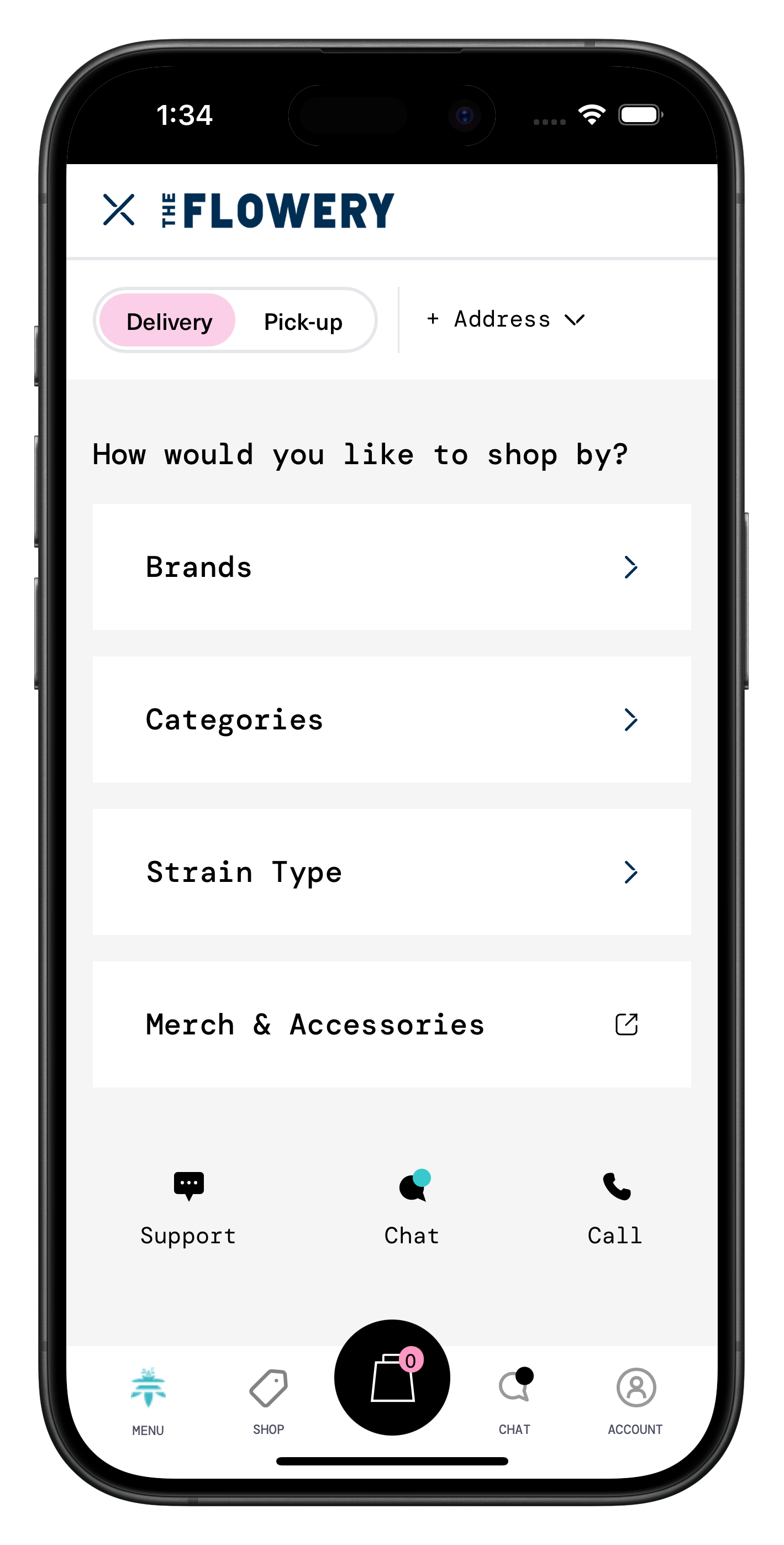 theflowery.co app screenshot