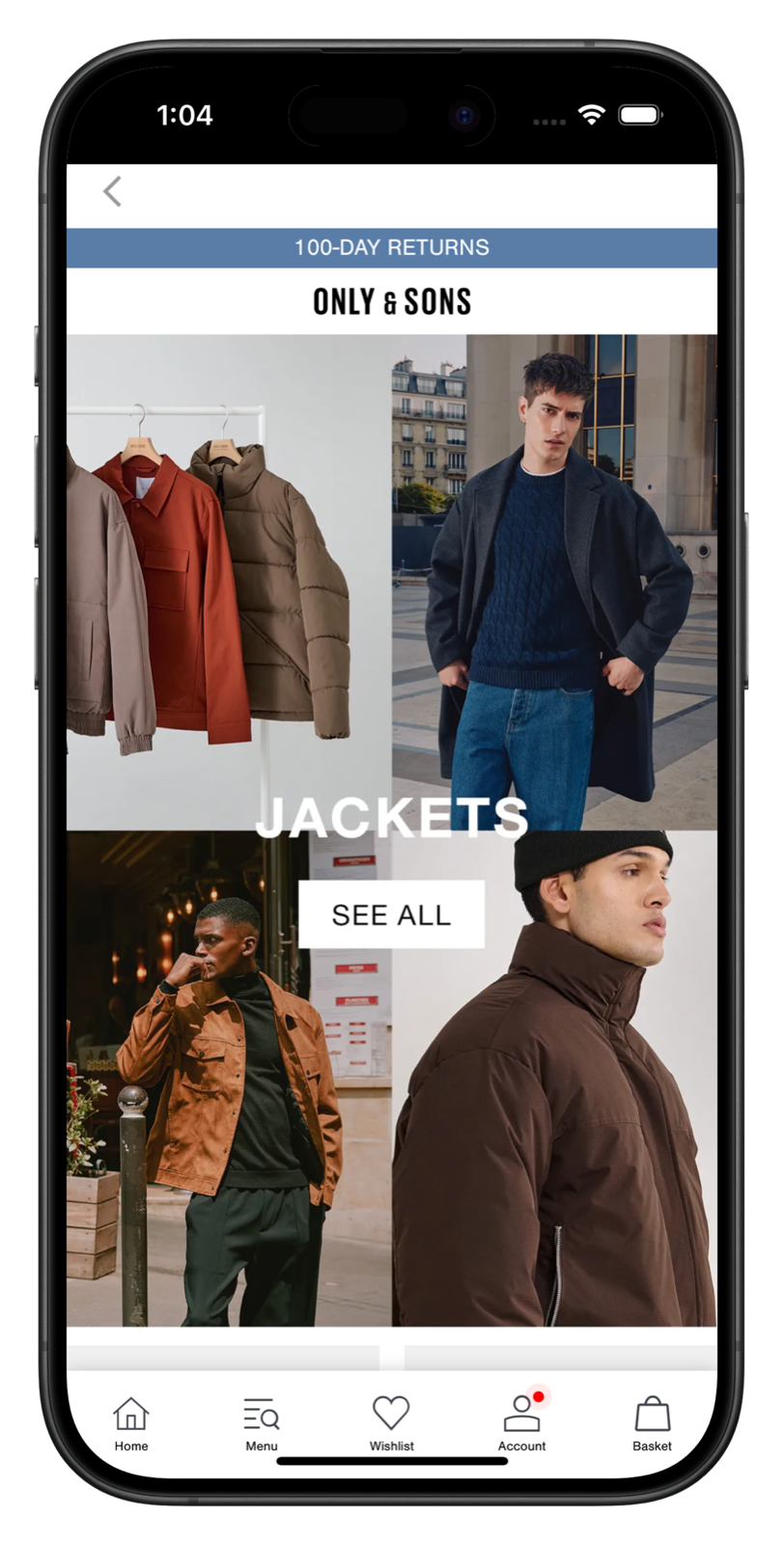 bestseller.com app screenshot