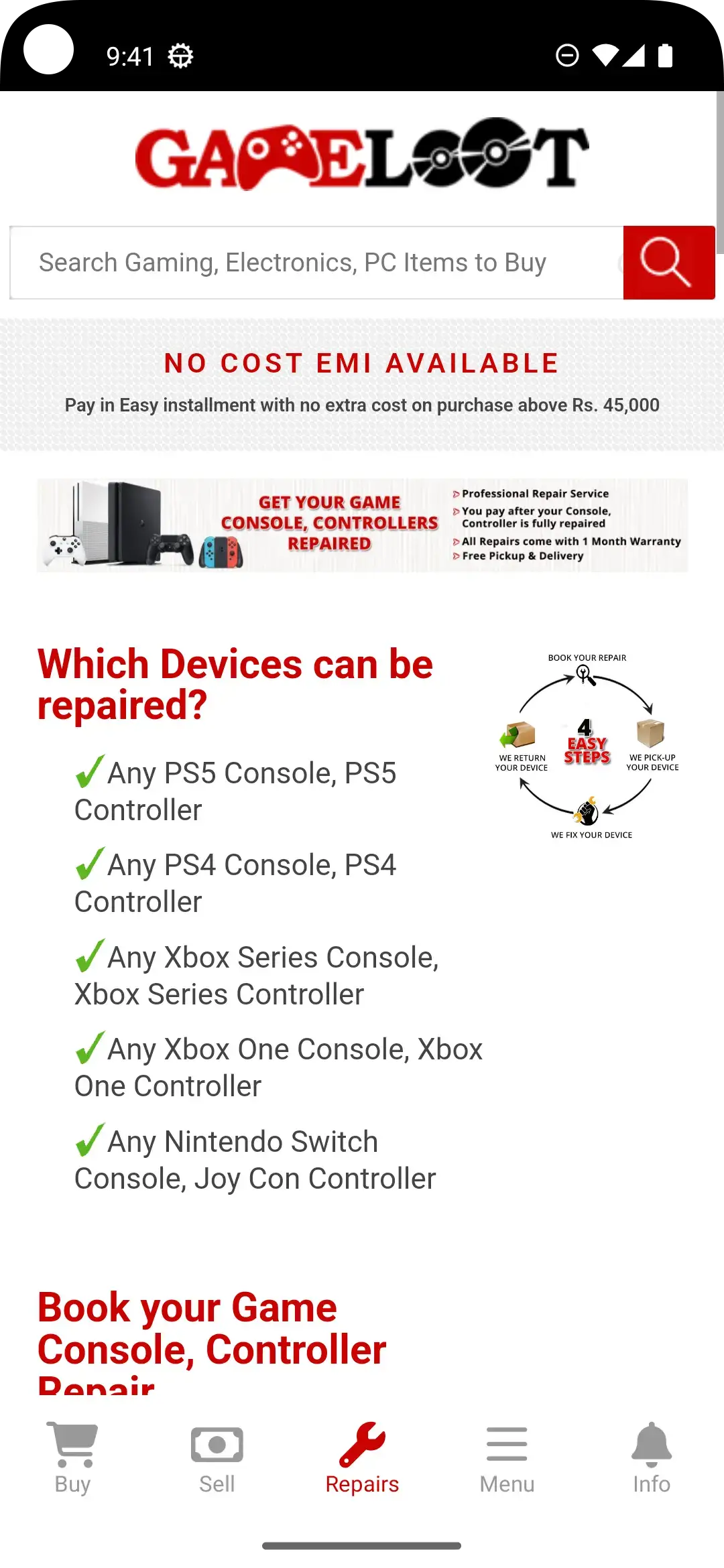gameloot.in app screenshot