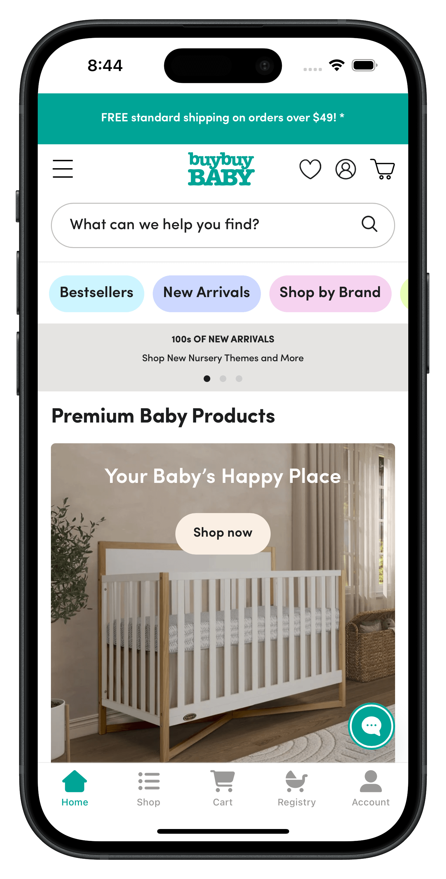 buybuybaby.com app screenshot