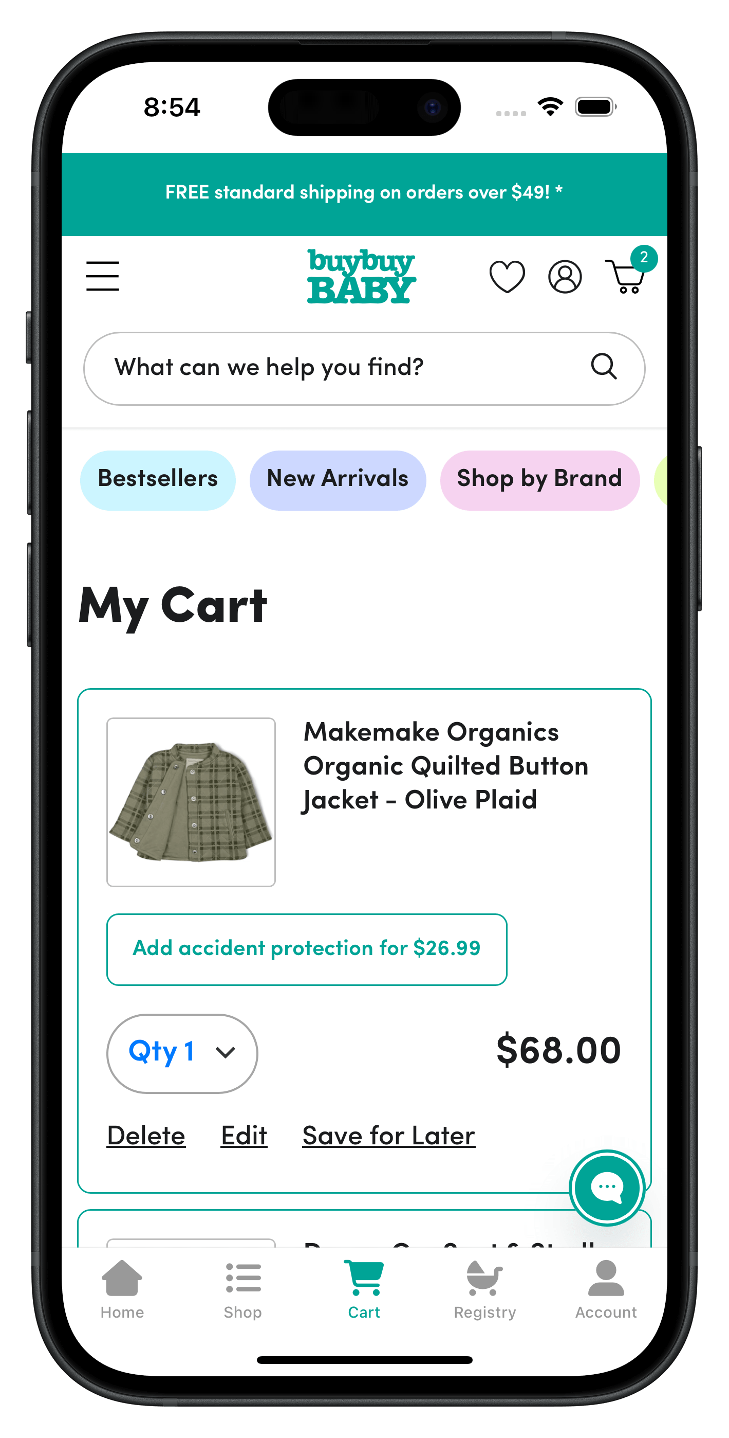 buybuybaby.com app screenshot