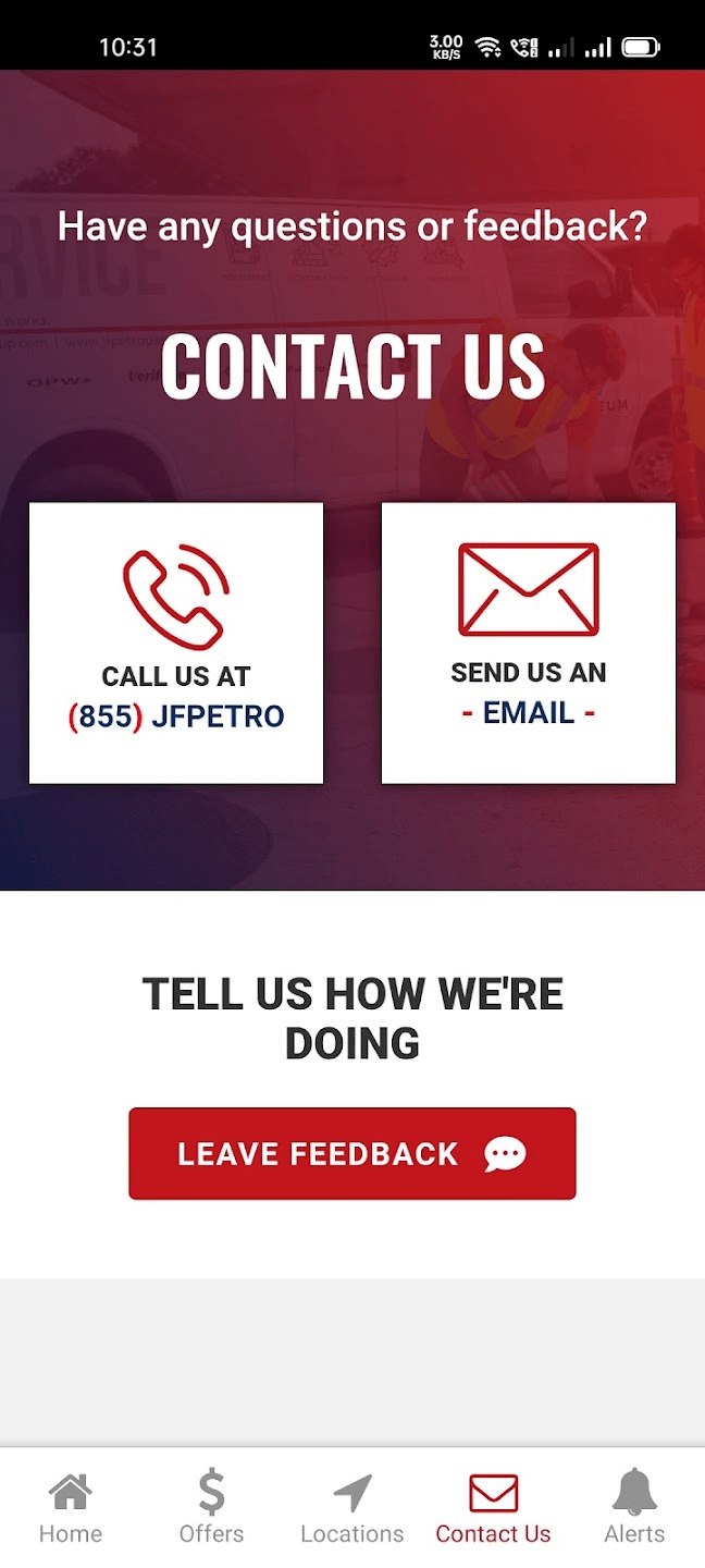 jfpetrogroup.com app screenshot