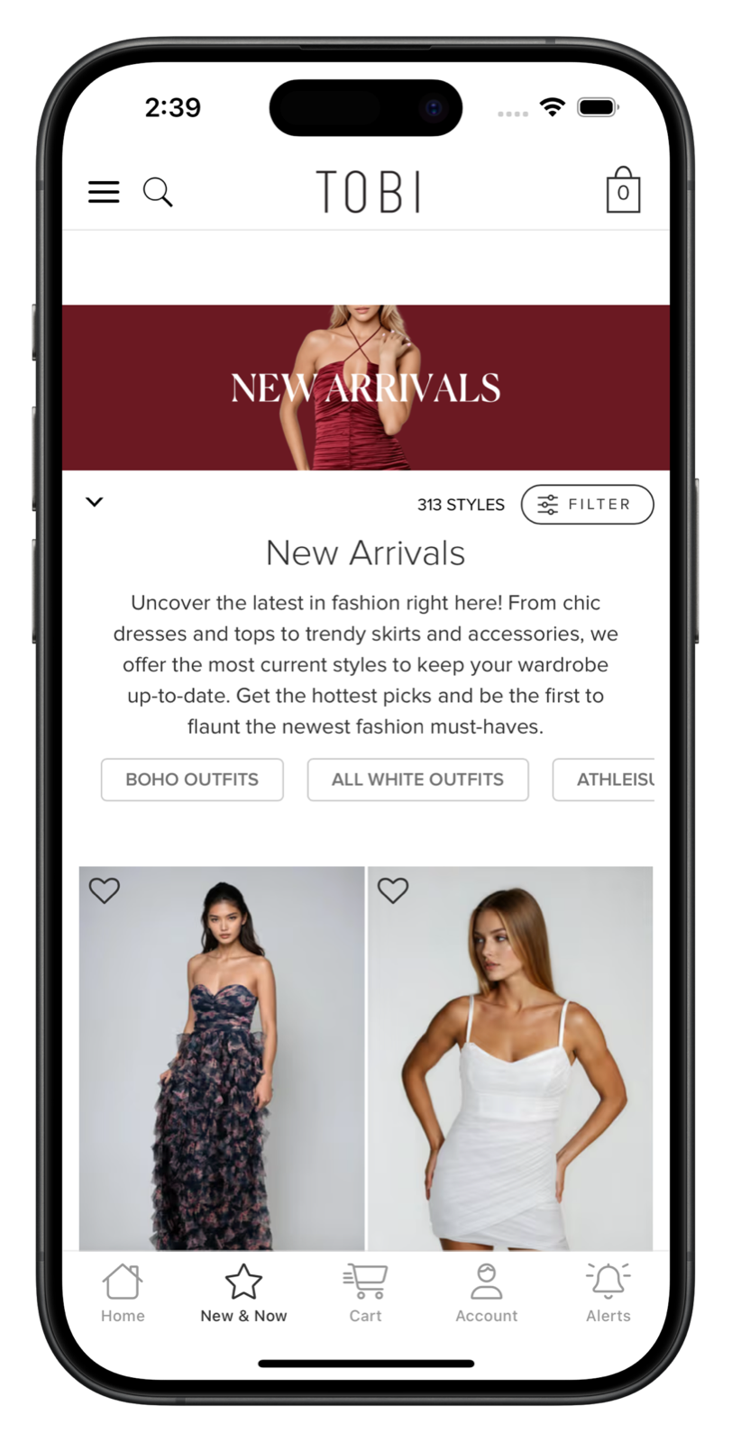 tobi.com app screenshot