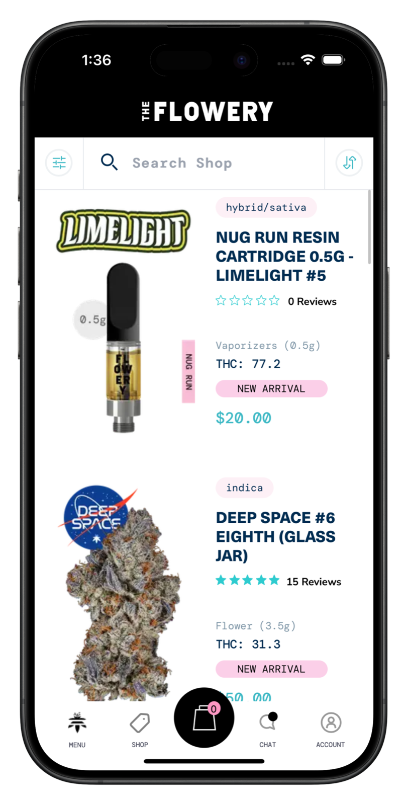 theflowery.co app screenshot