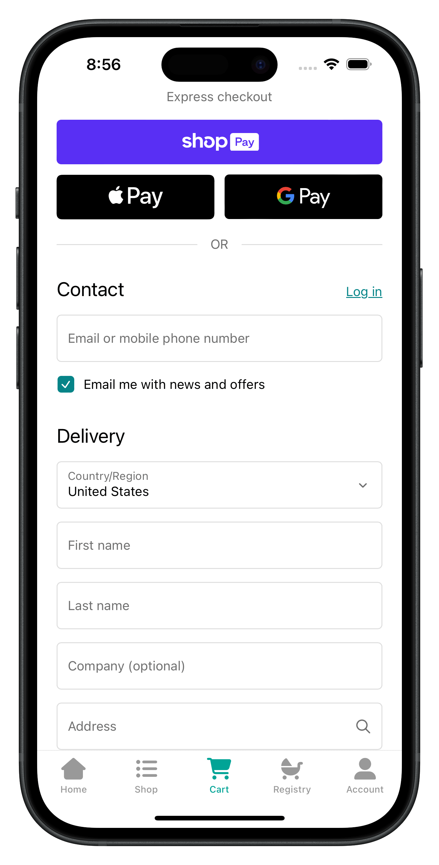 buybuybaby.com app screenshot