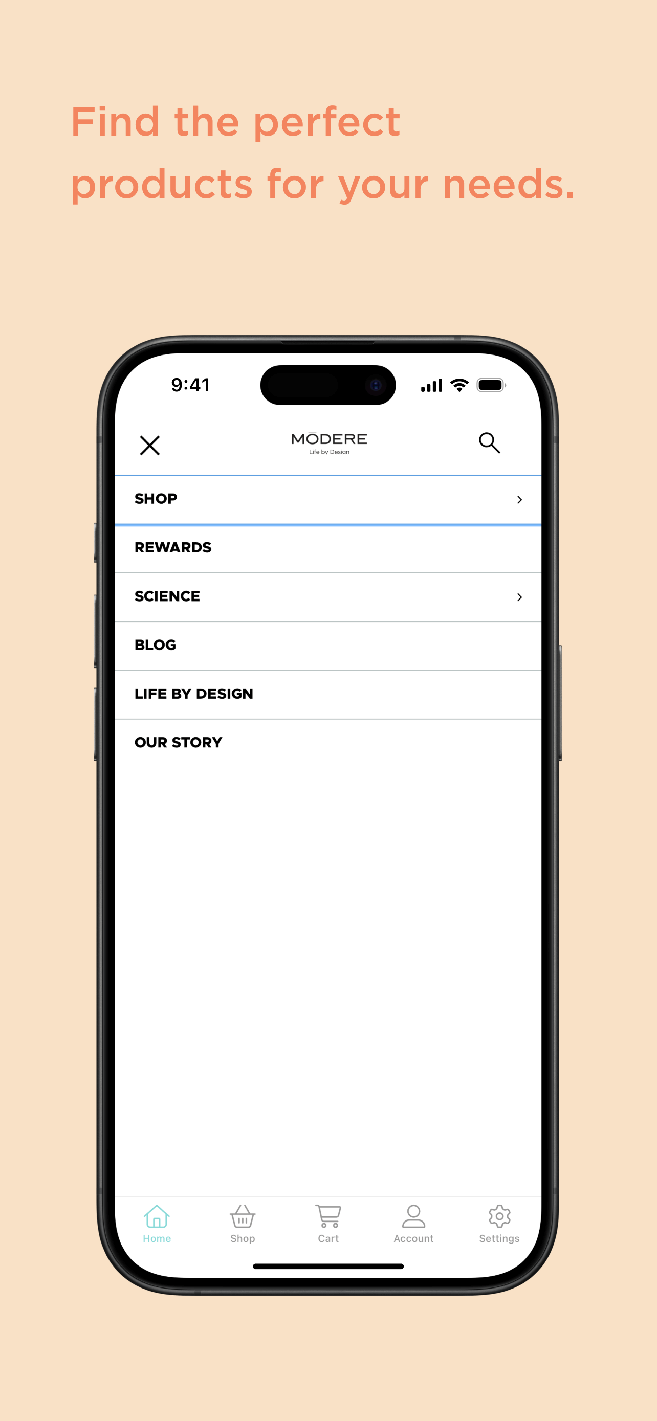 modere.com app screenshot