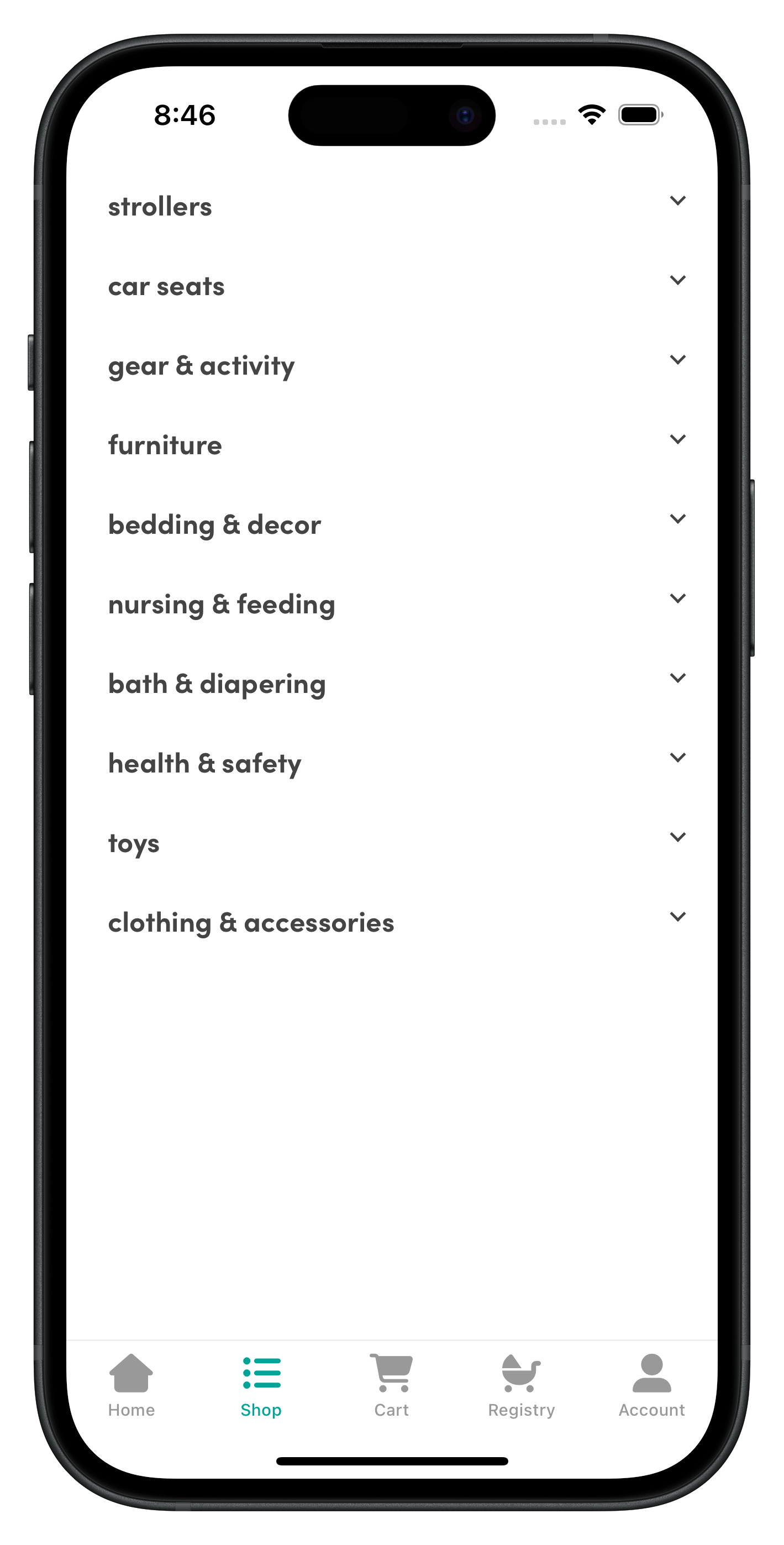 buybuybaby.com app screenshot