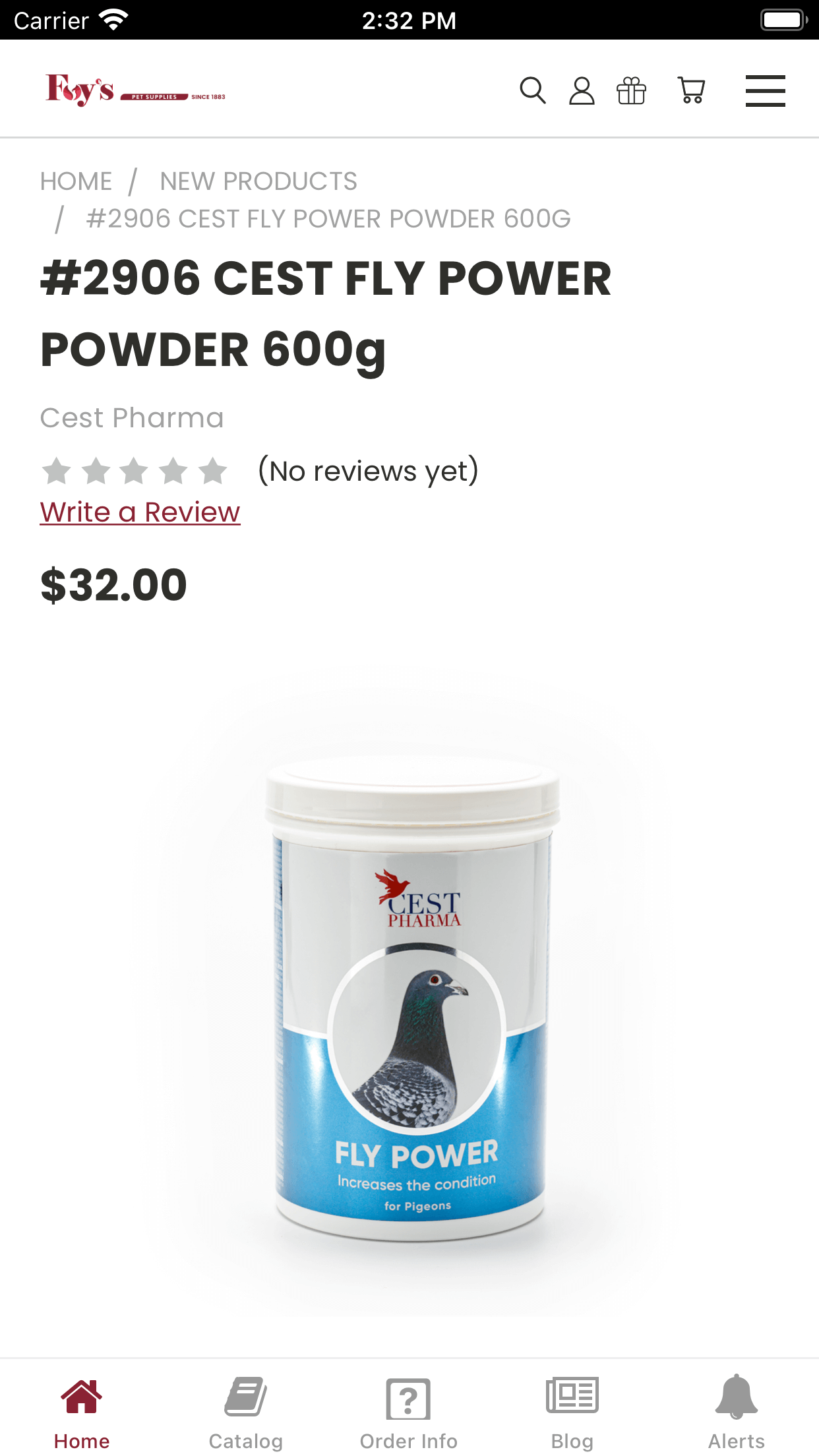 foyspetsupplies.com app screenshot