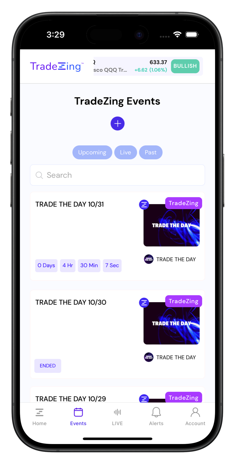 tradezing.com app screenshot