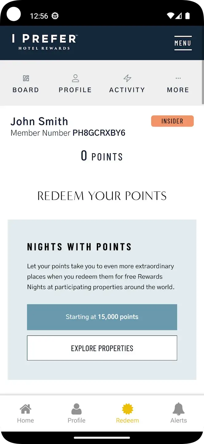 preferredhotels.com app screenshot
