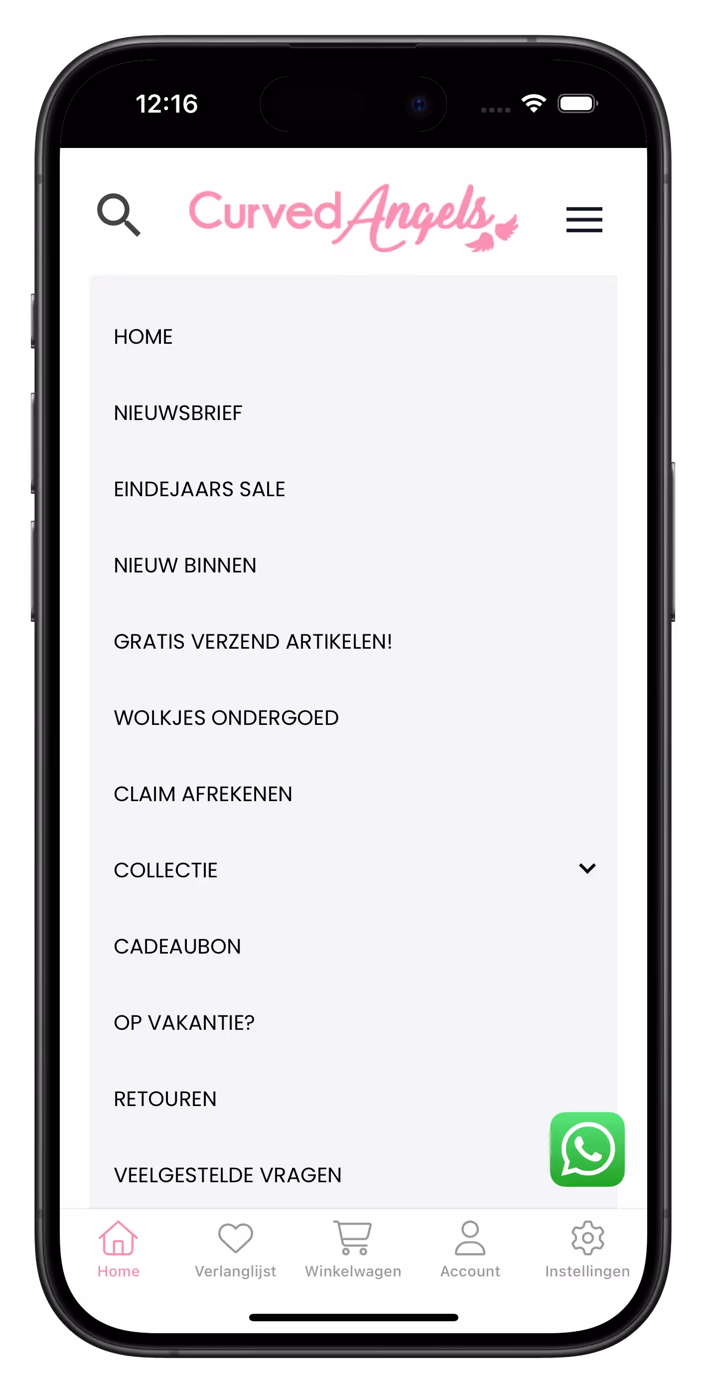 curvedangels.nl app screenshot