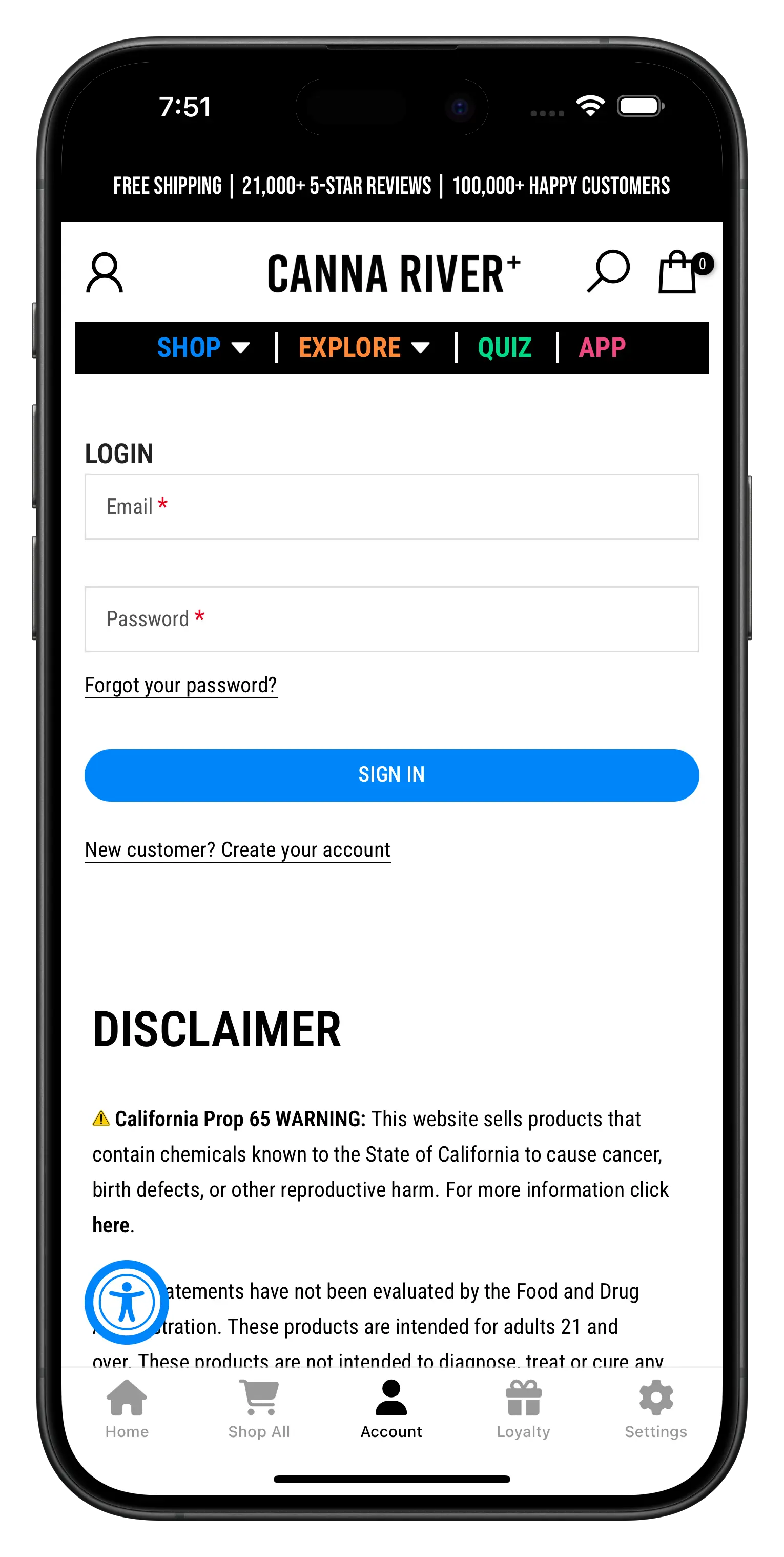 cannariver.com app screenshot