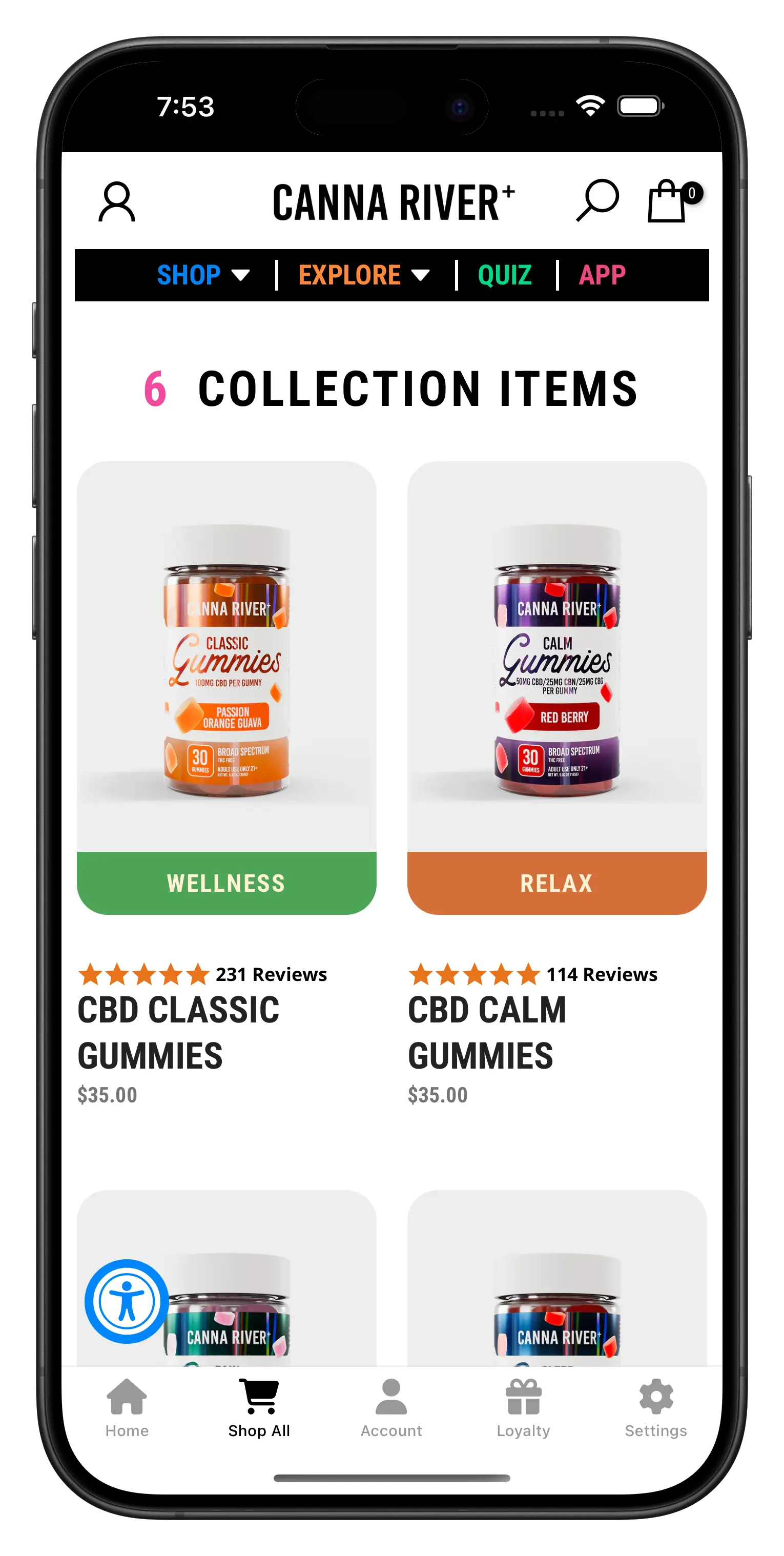 cannariver.com app screenshot
