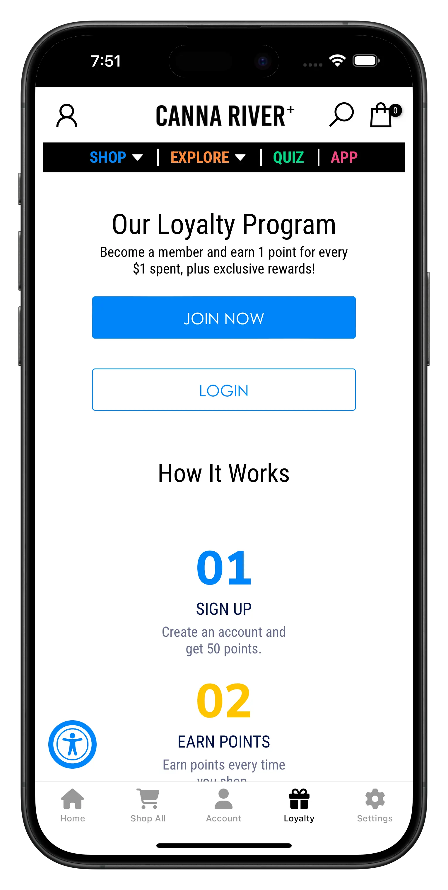 cannariver.com app screenshot