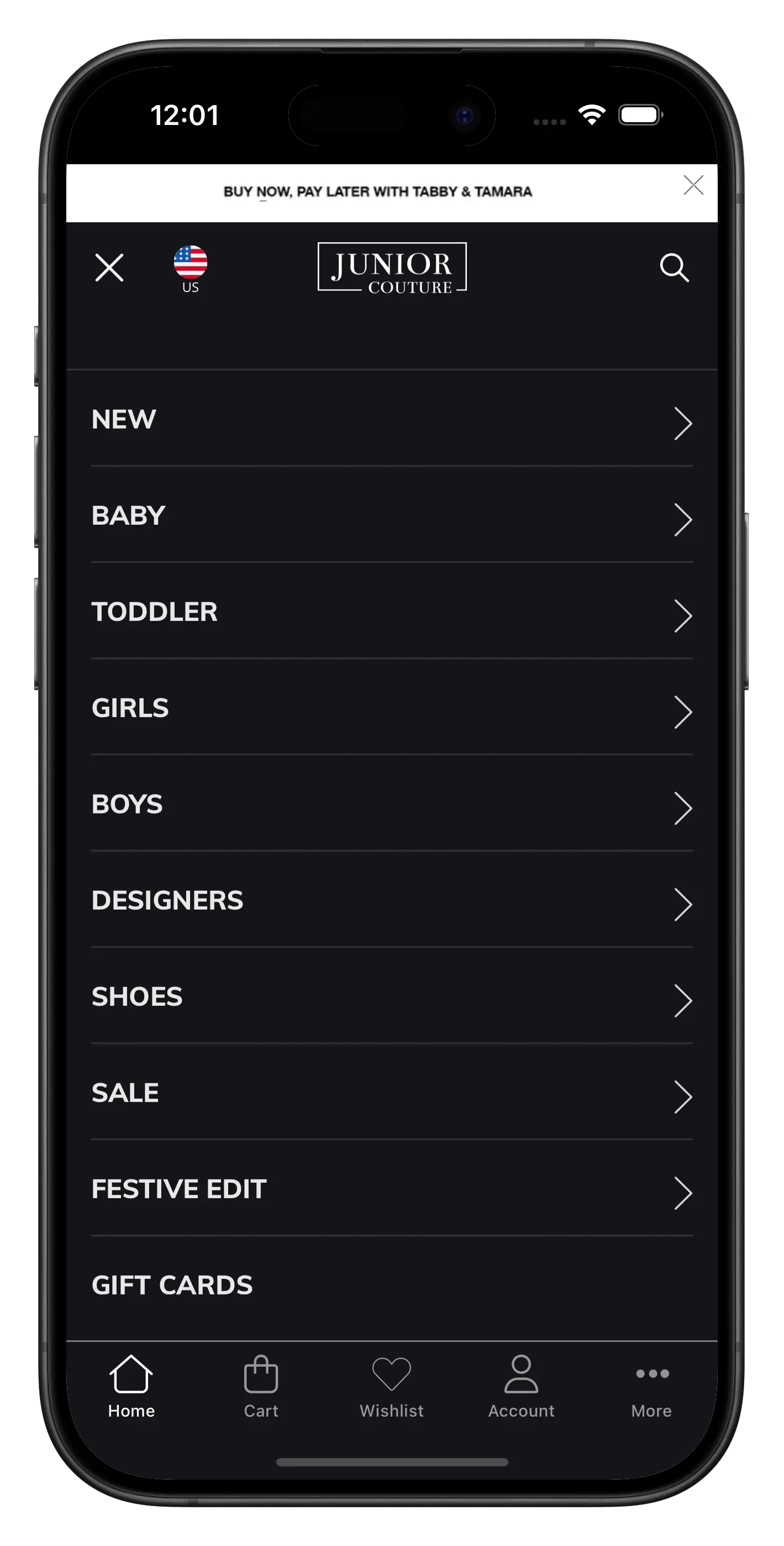 juniorcouture.com/en app screenshot