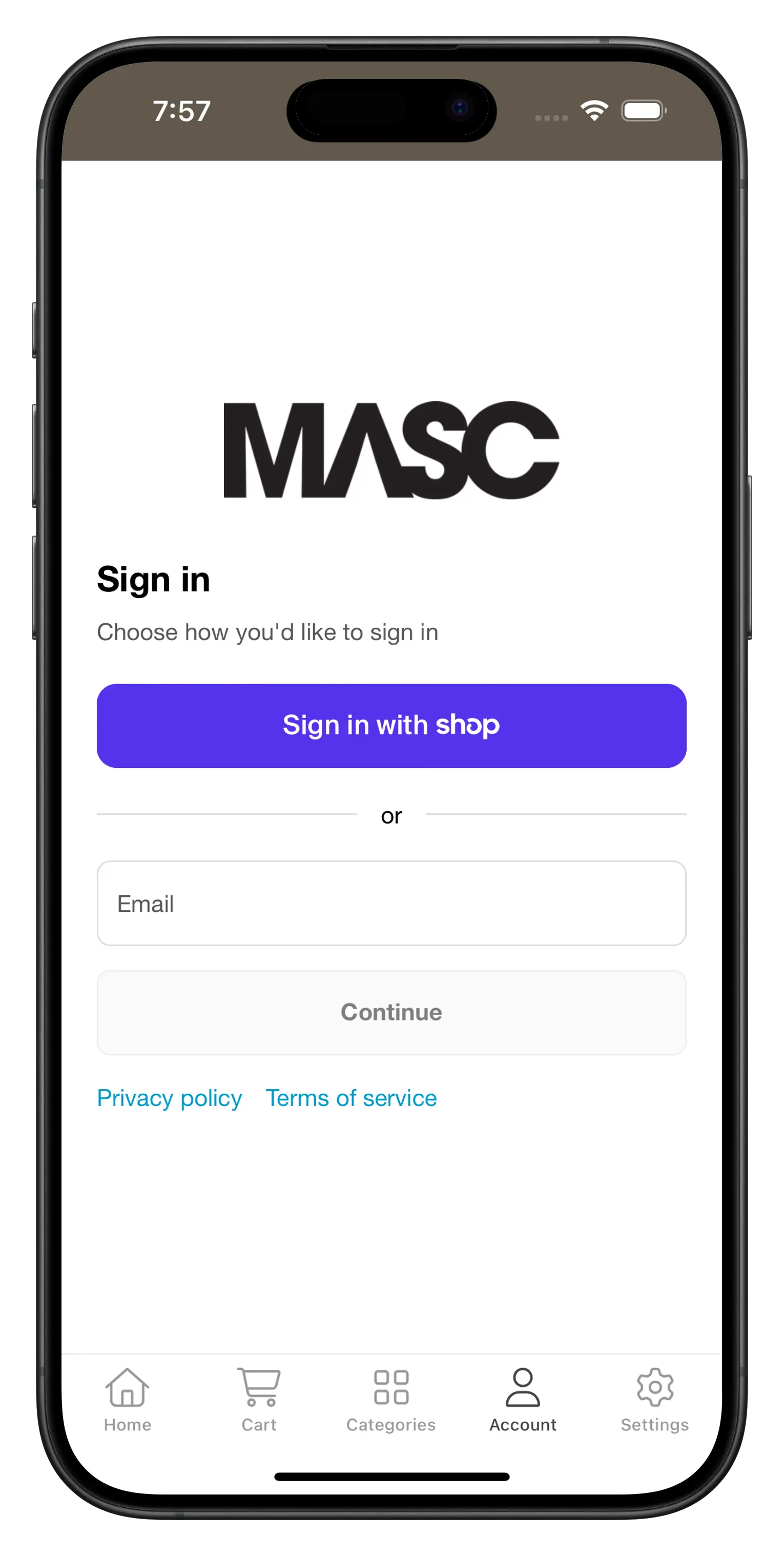 shopmasc.com app screenshot