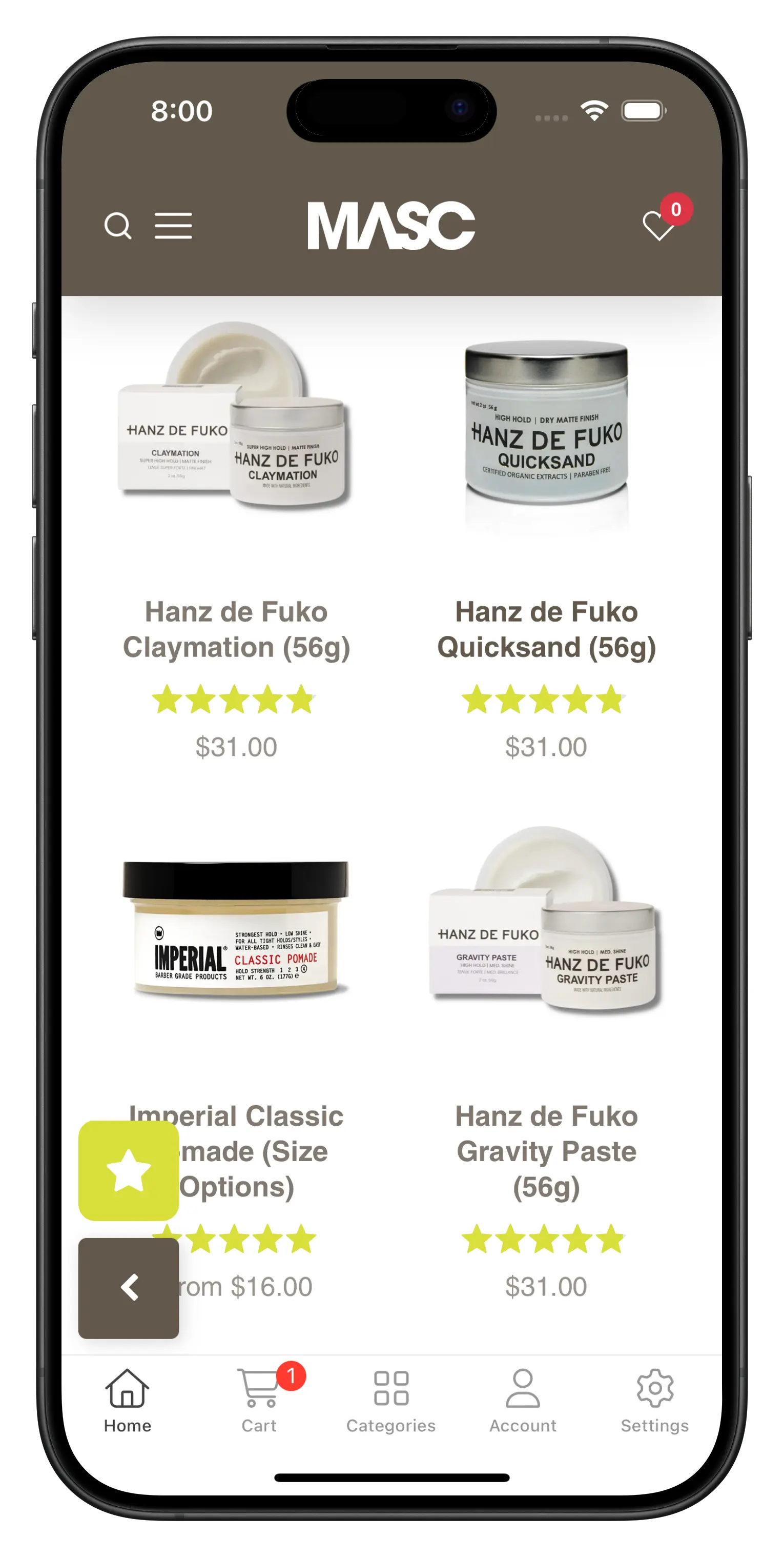 shopmasc.com app screenshot