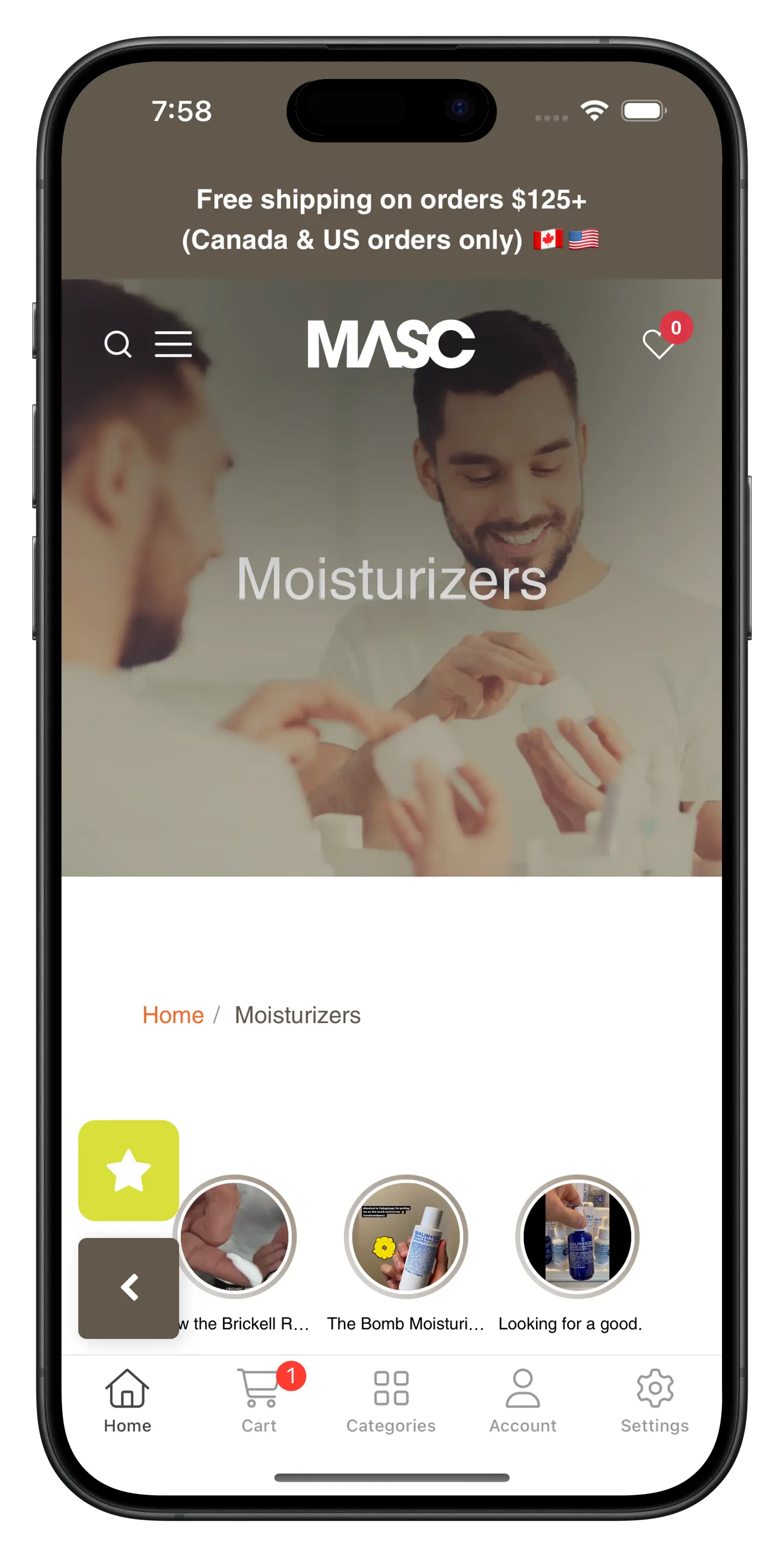 shopmasc.com app screenshot