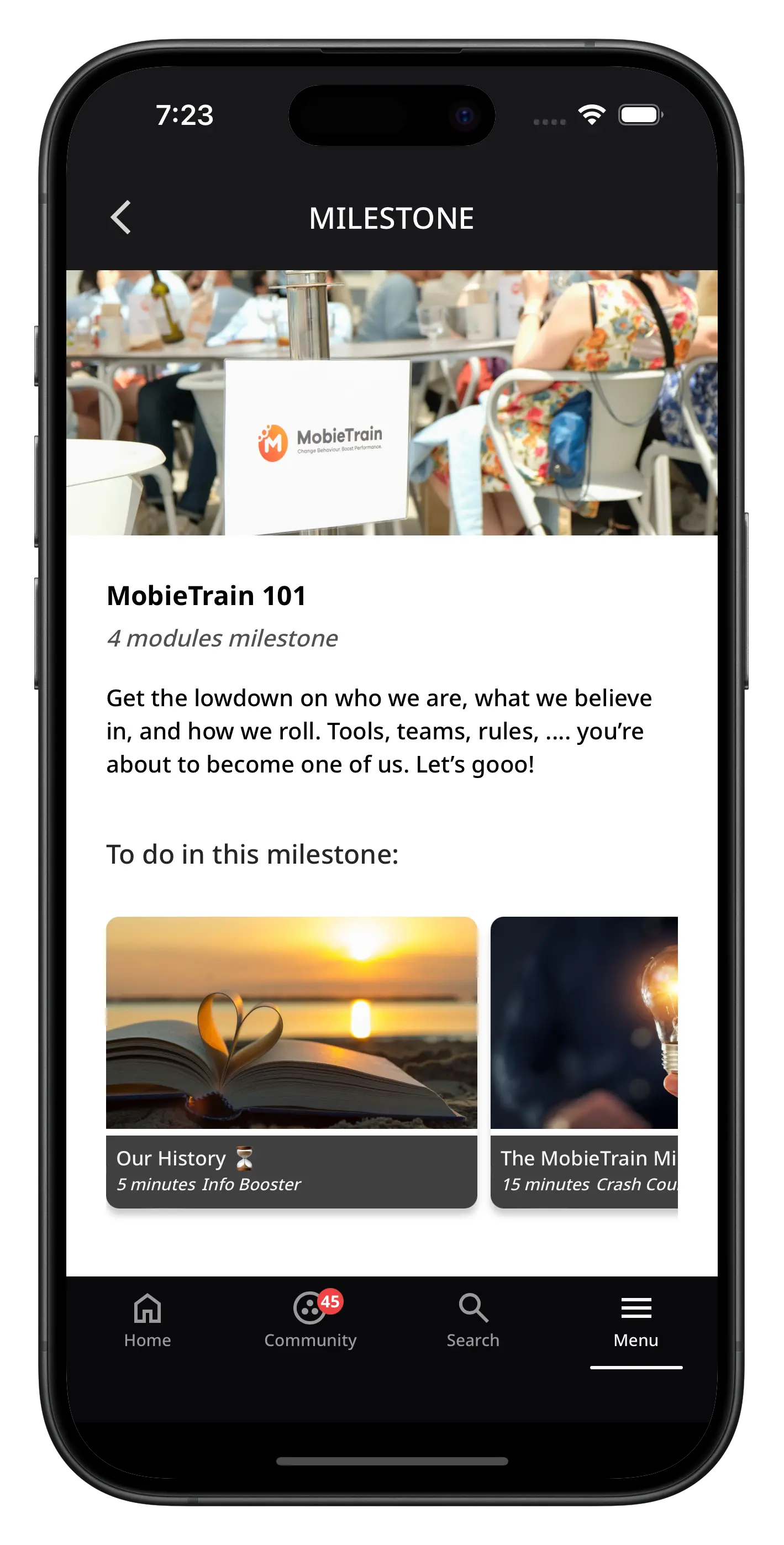 mobietrain.com app screenshot