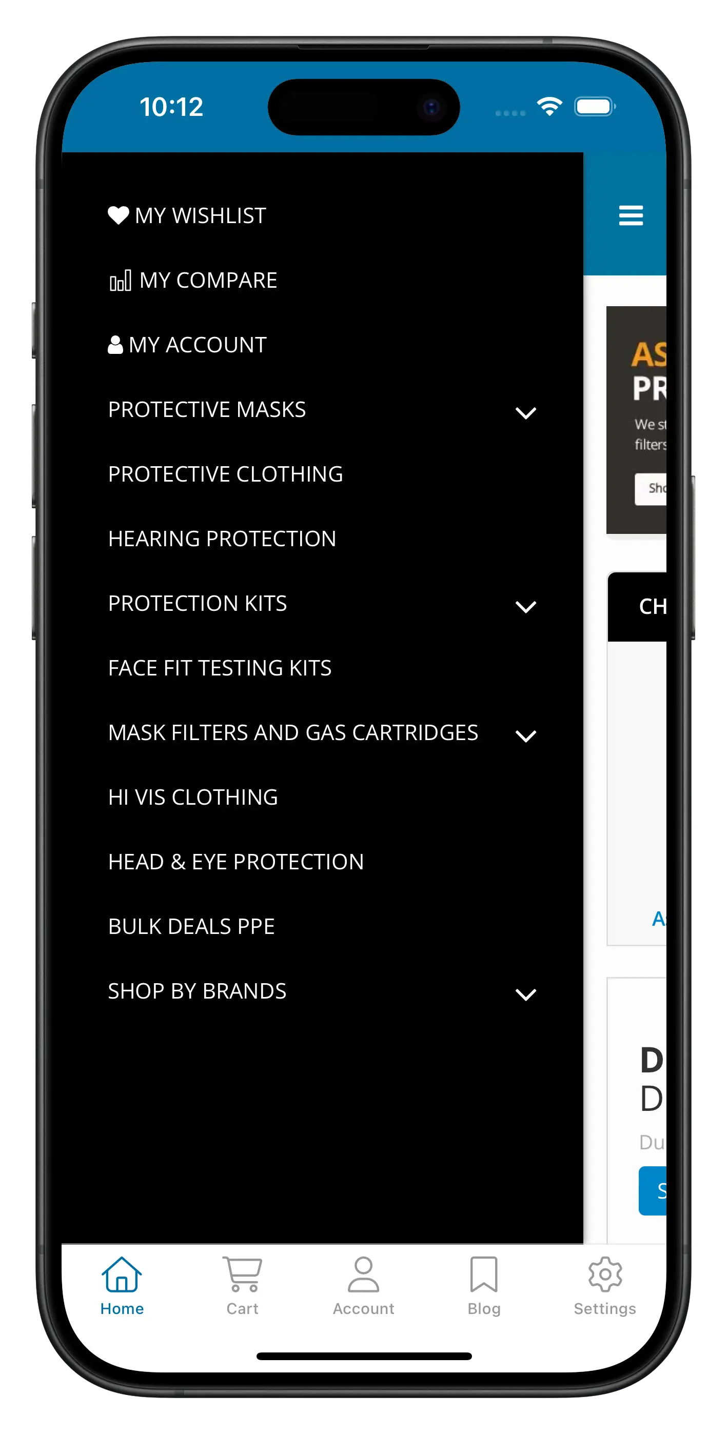 protectivemasksdirect.co.uk app screenshot