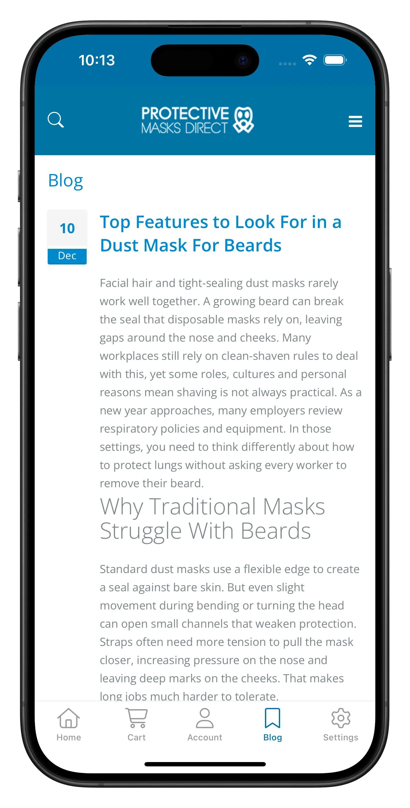 protectivemasksdirect.co.uk app screenshot