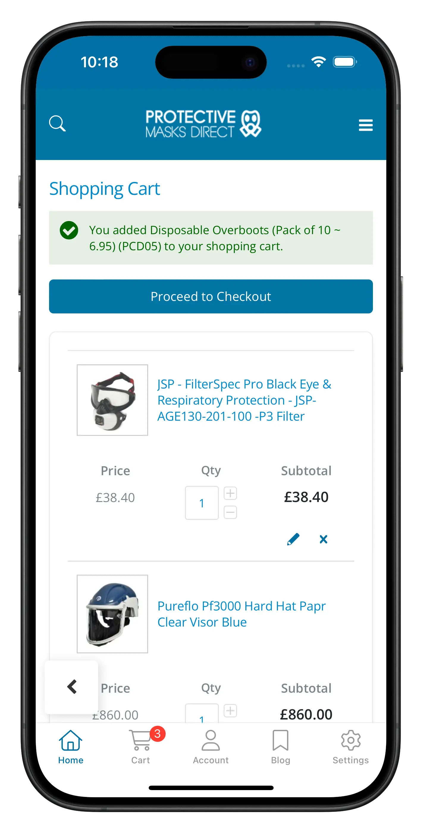 protectivemasksdirect.co.uk app screenshot