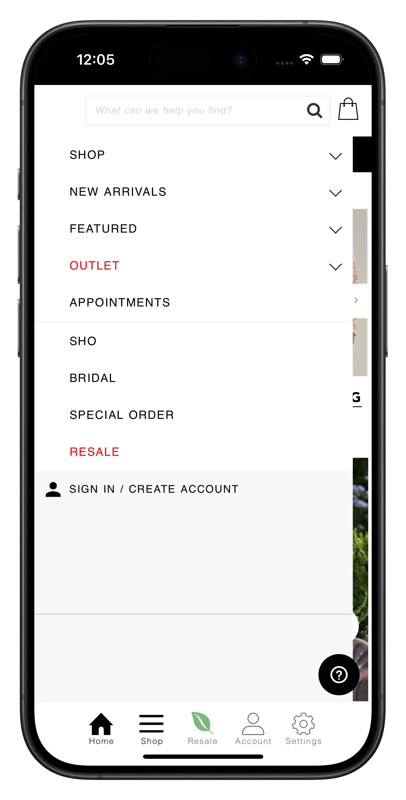 tadashishoji.com app screenshot
