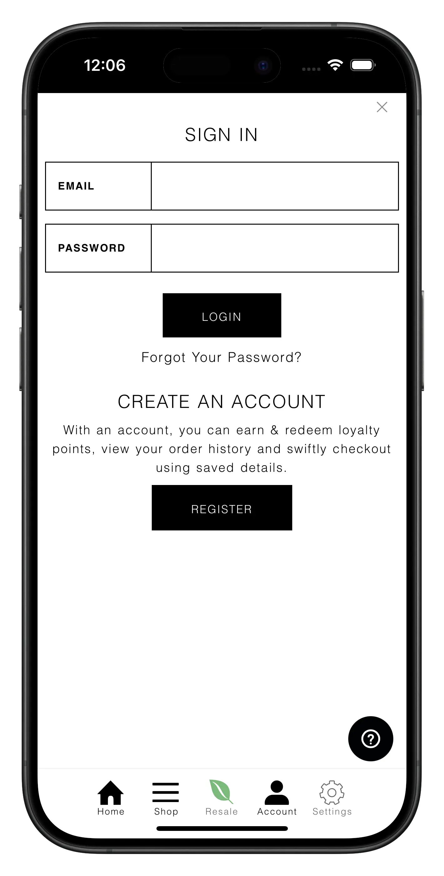 tadashishoji.com app screenshot
