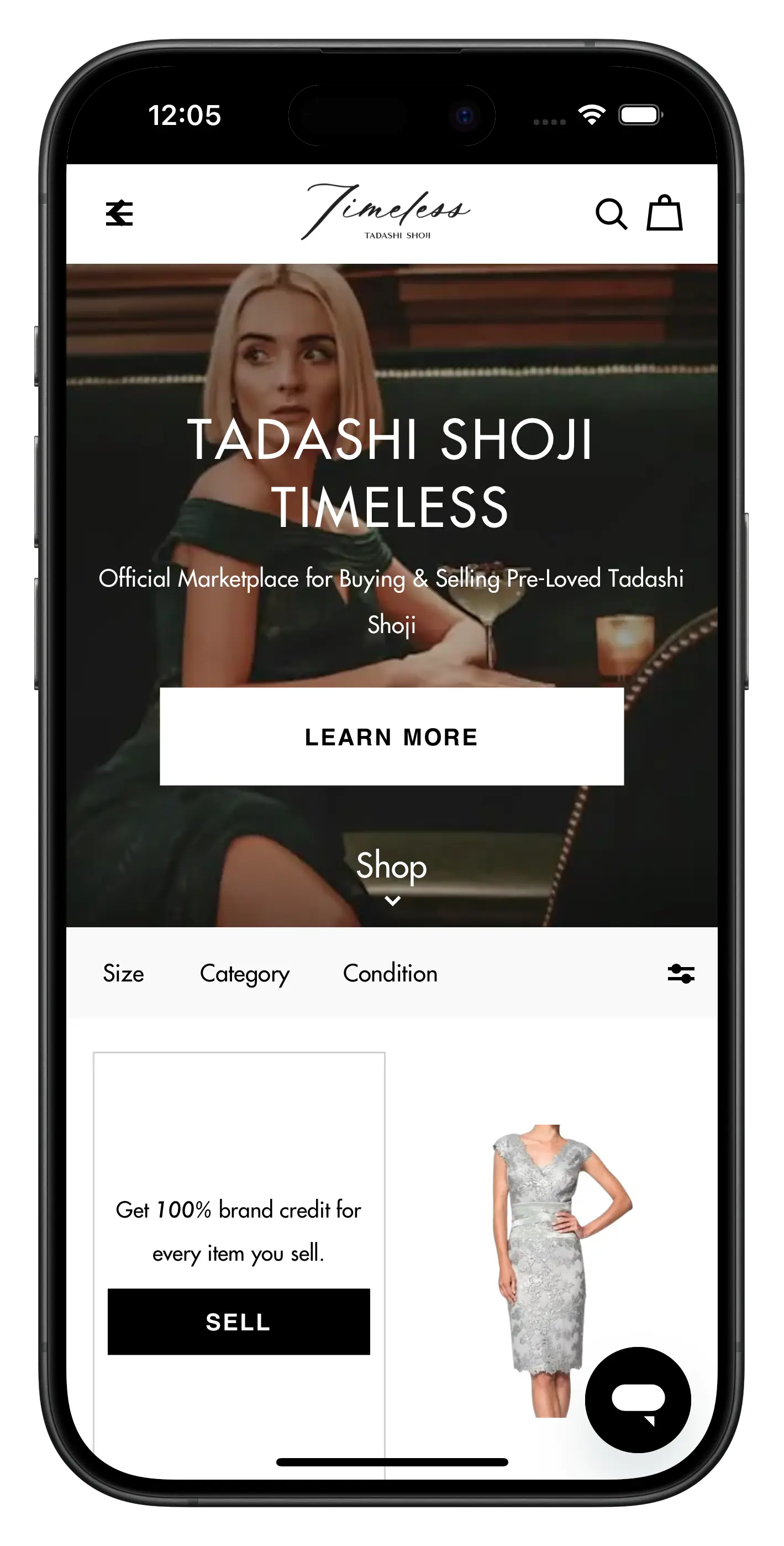 tadashishoji.com app screenshot