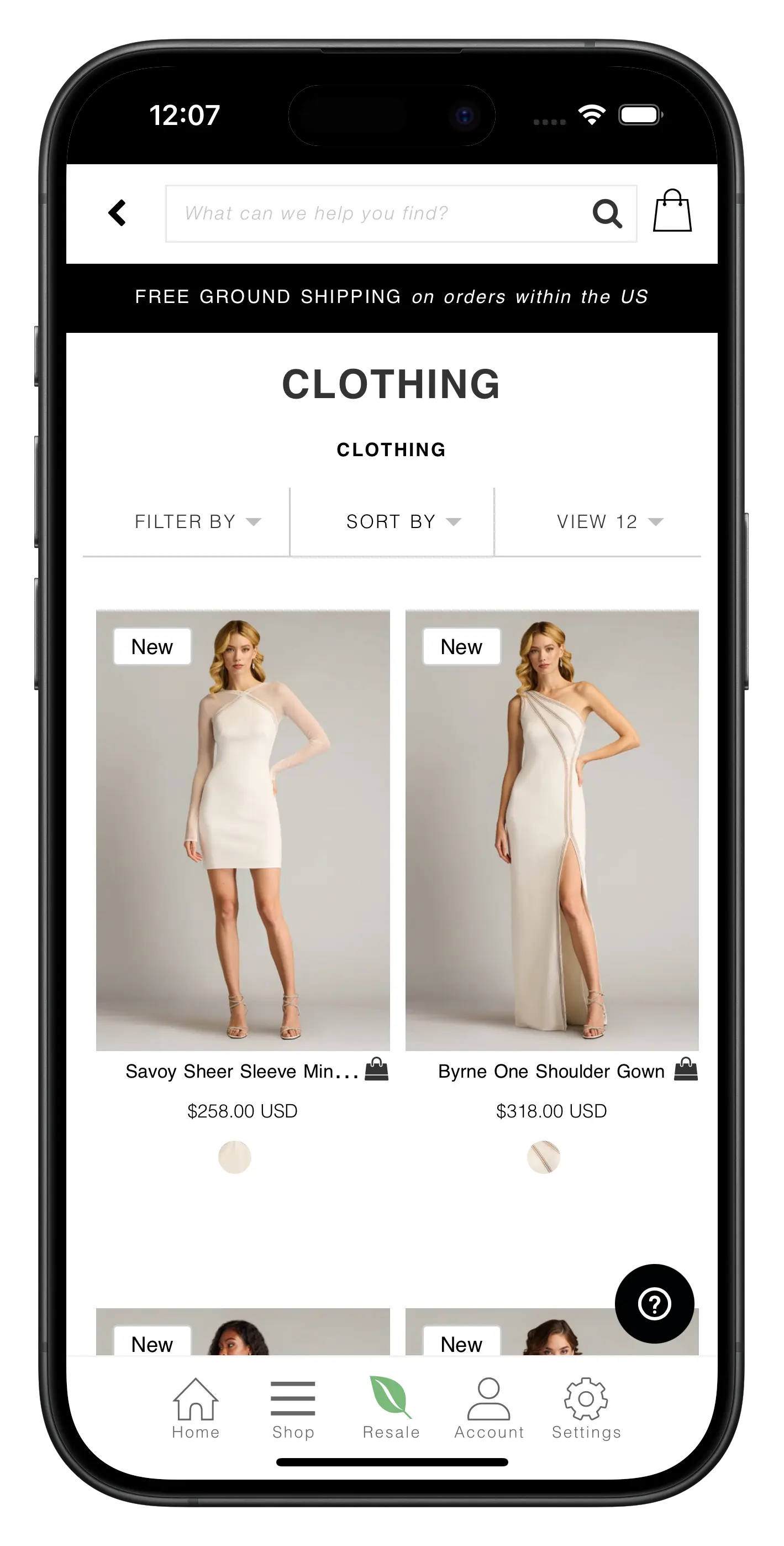 tadashishoji.com app screenshot