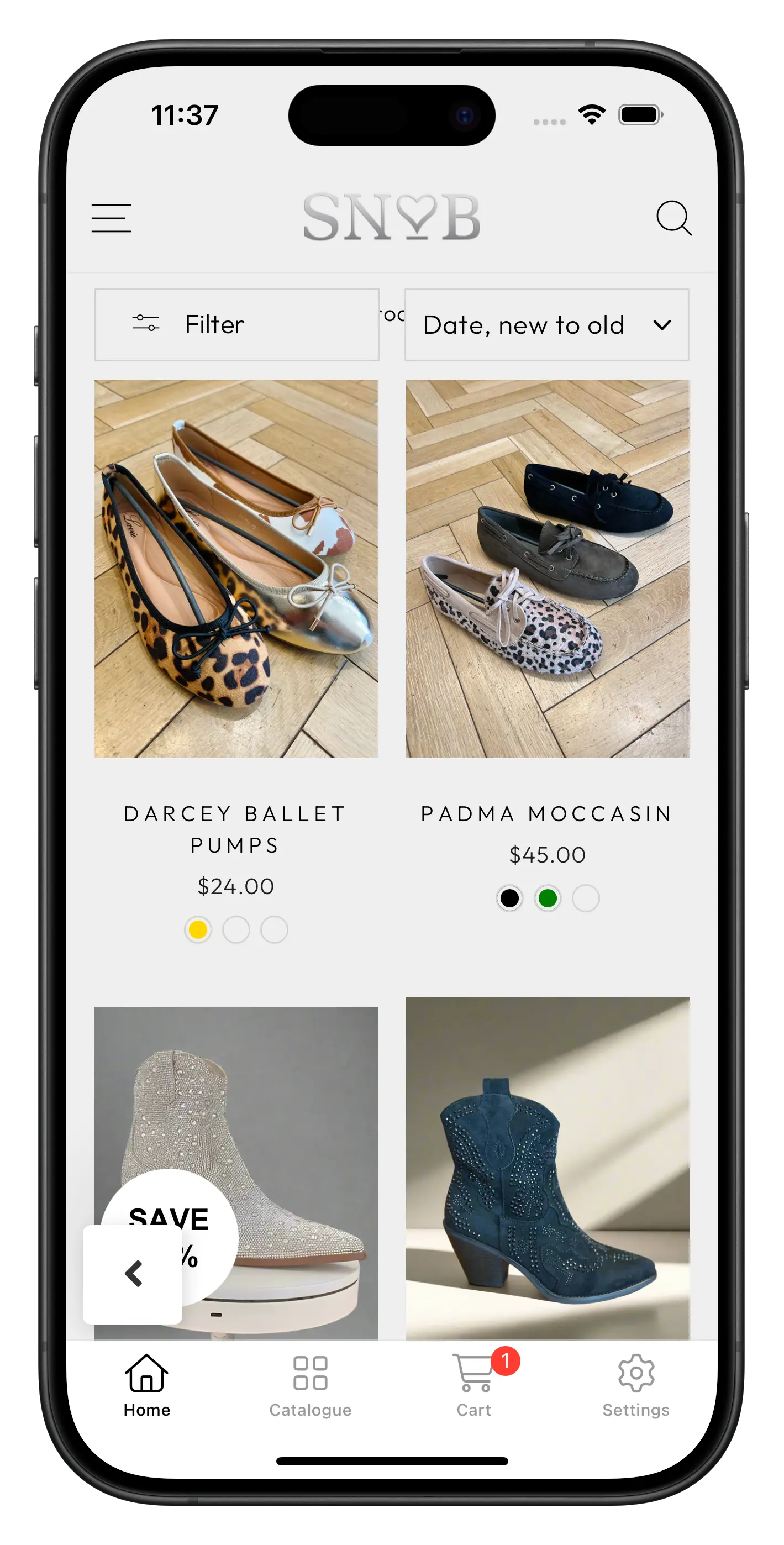 ilovesnob.co.uk app screenshot