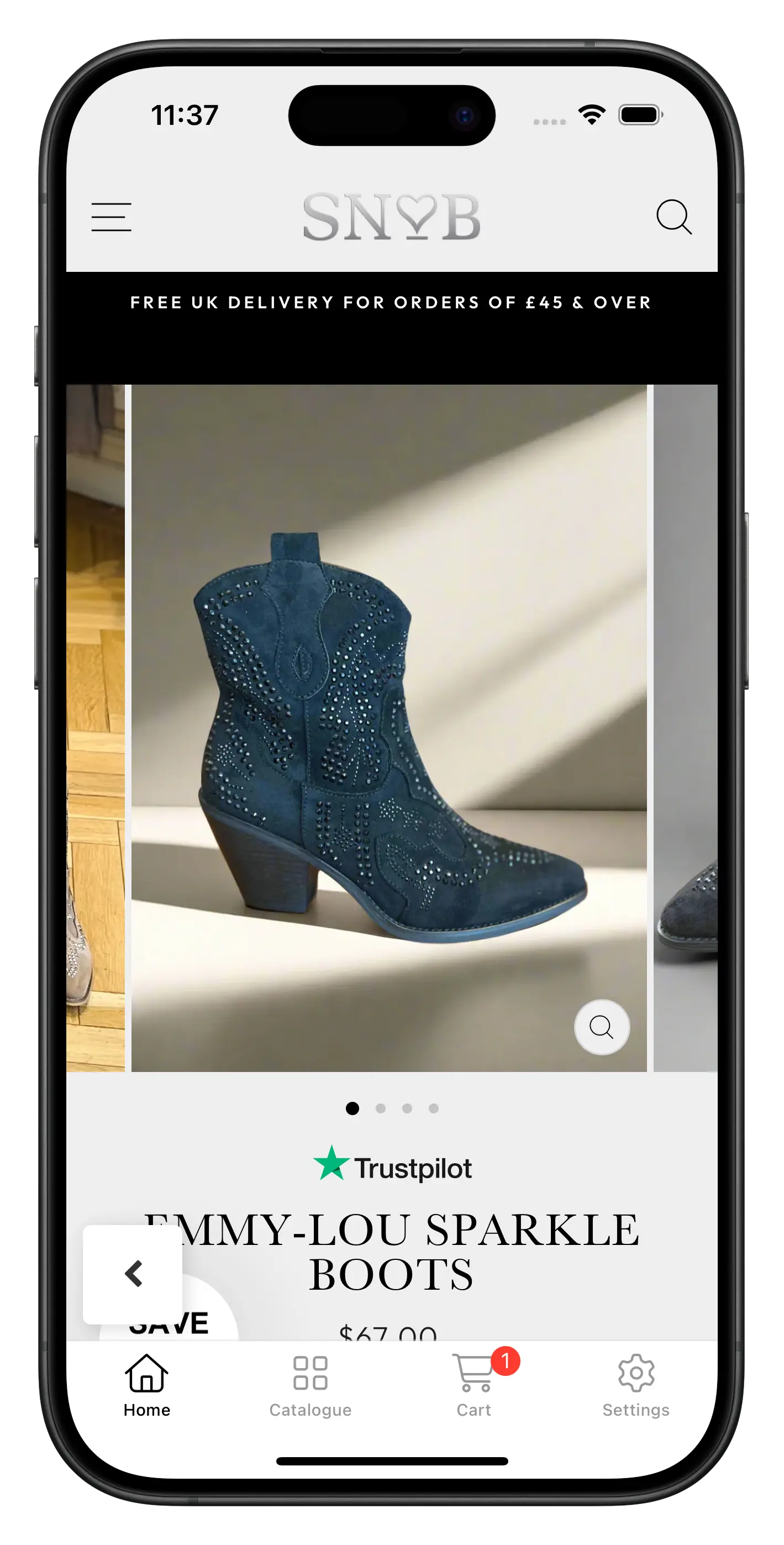 ilovesnob.co.uk app screenshot