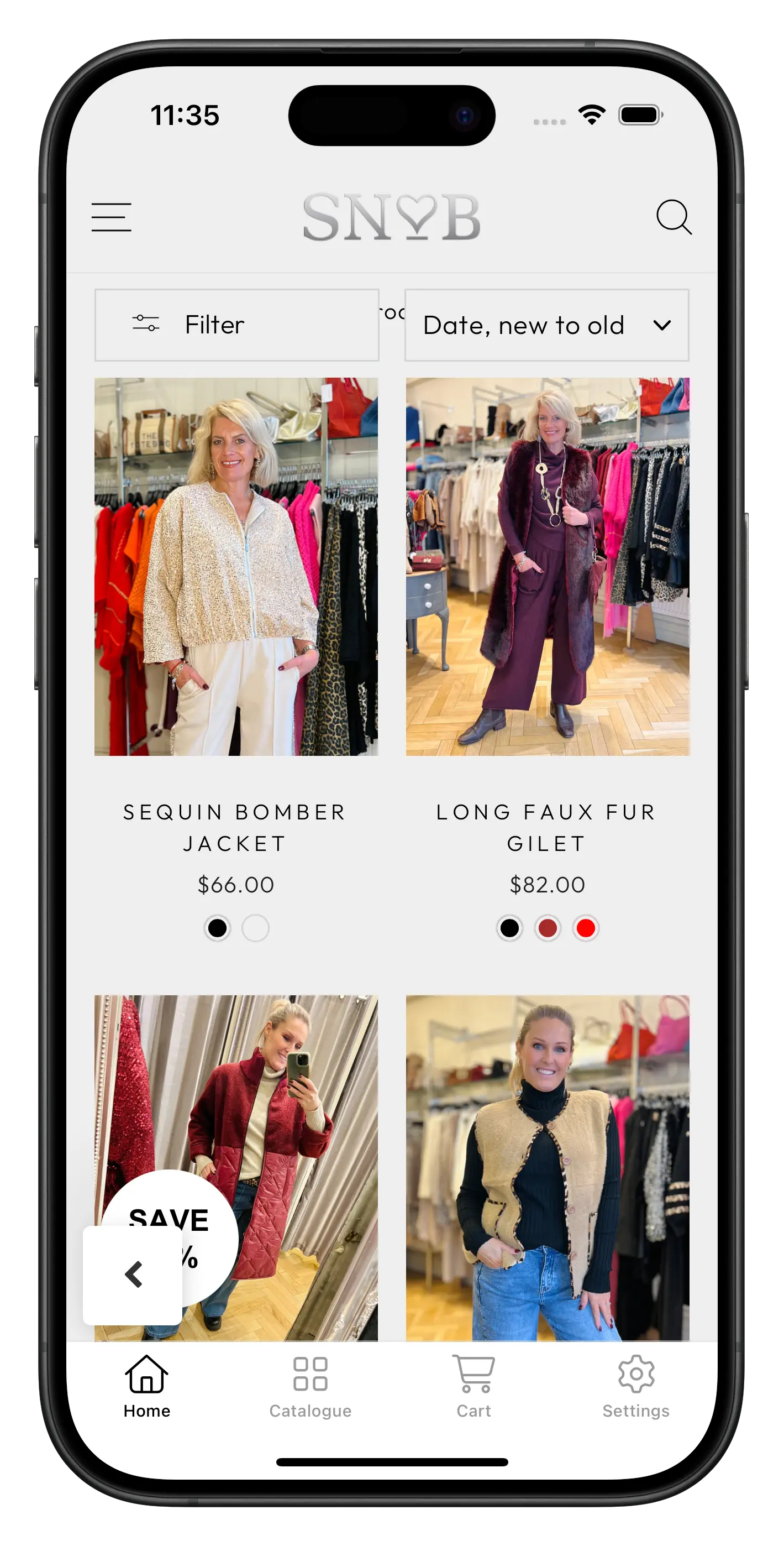 ilovesnob.co.uk app screenshot