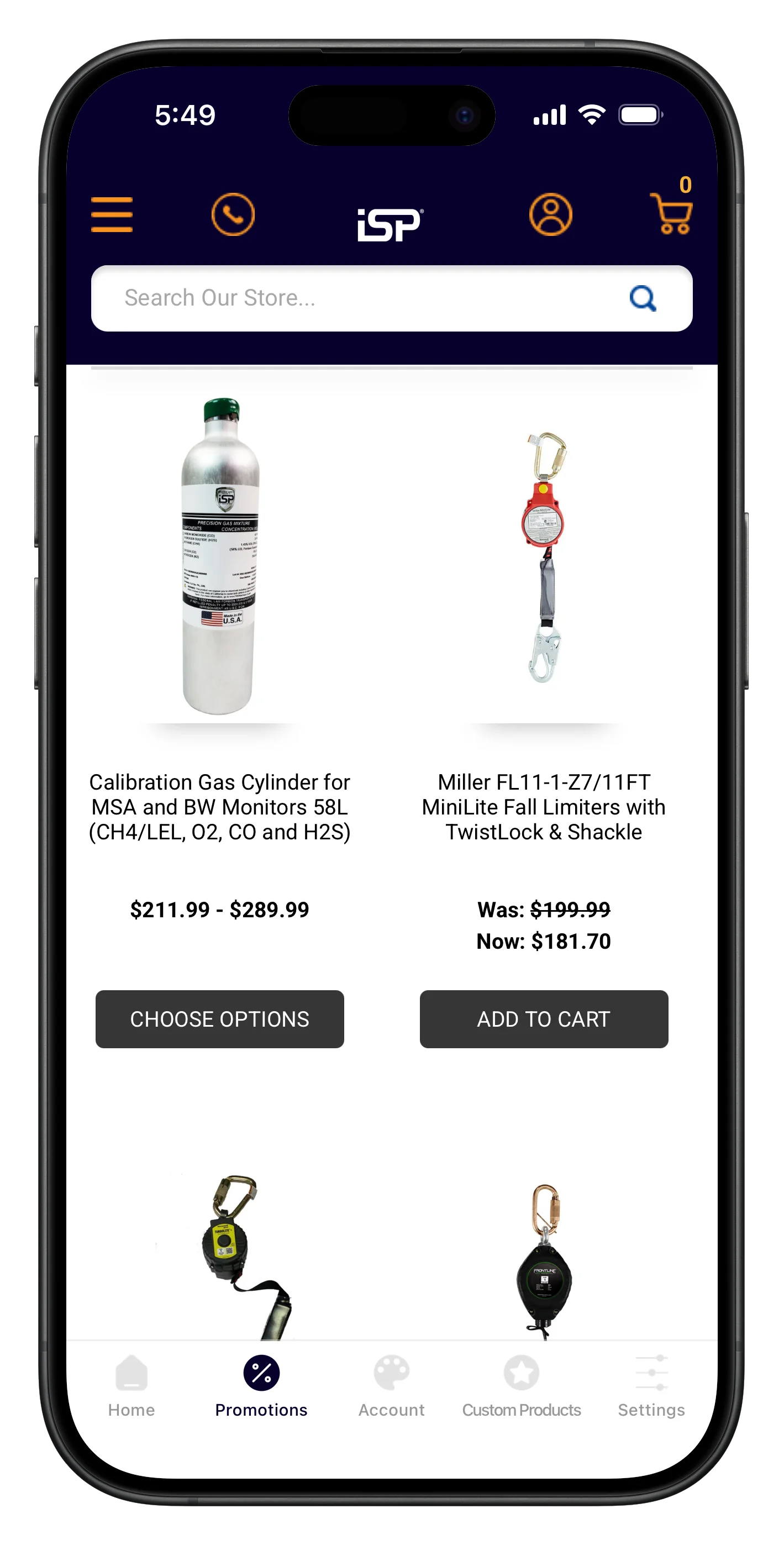 industrialsafetyproducts.com app screenshot
