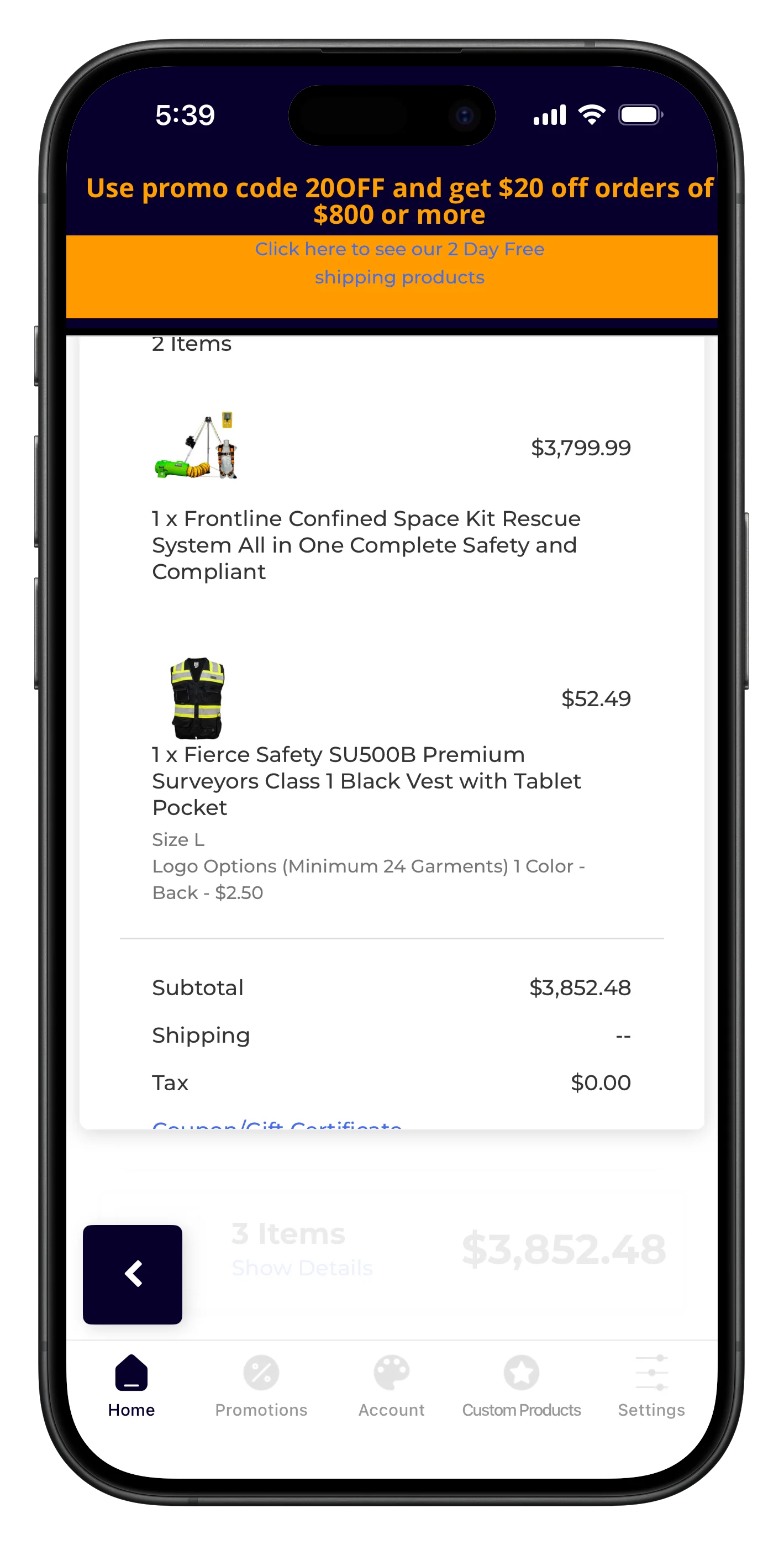 industrialsafetyproducts.com app screenshot