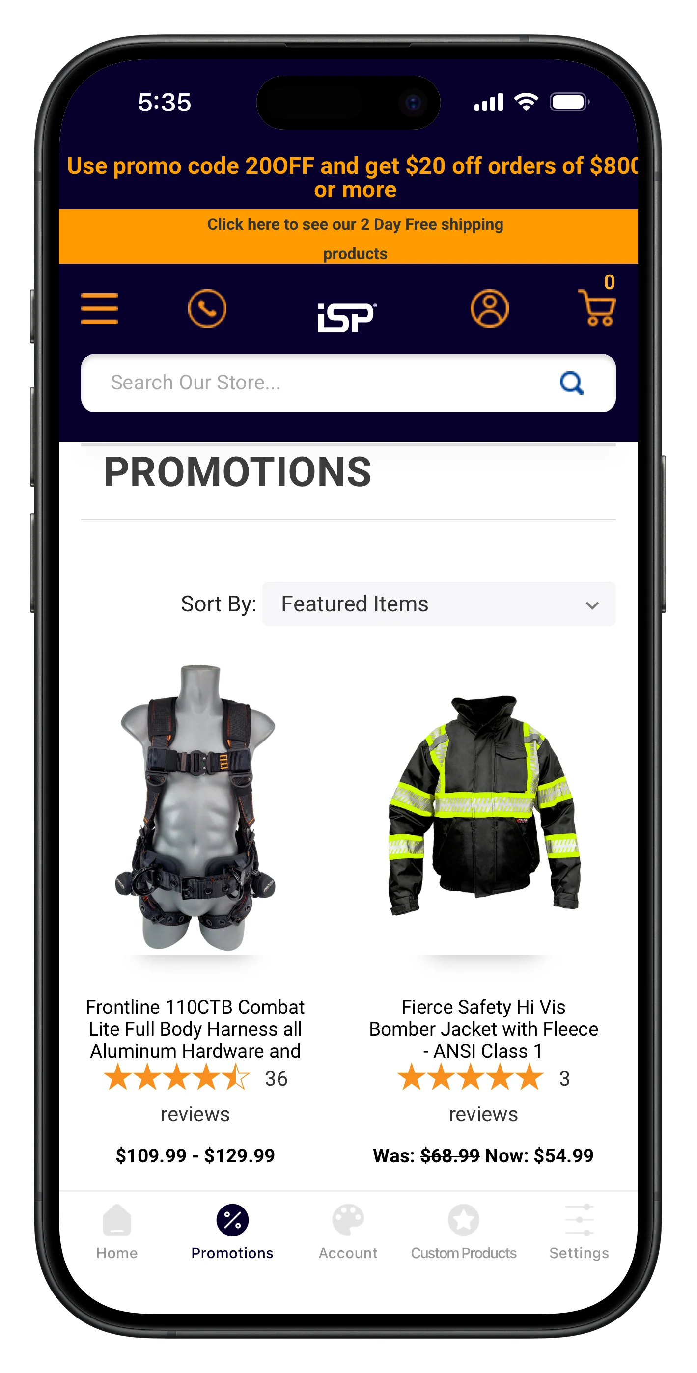 industrialsafetyproducts.com app screenshot